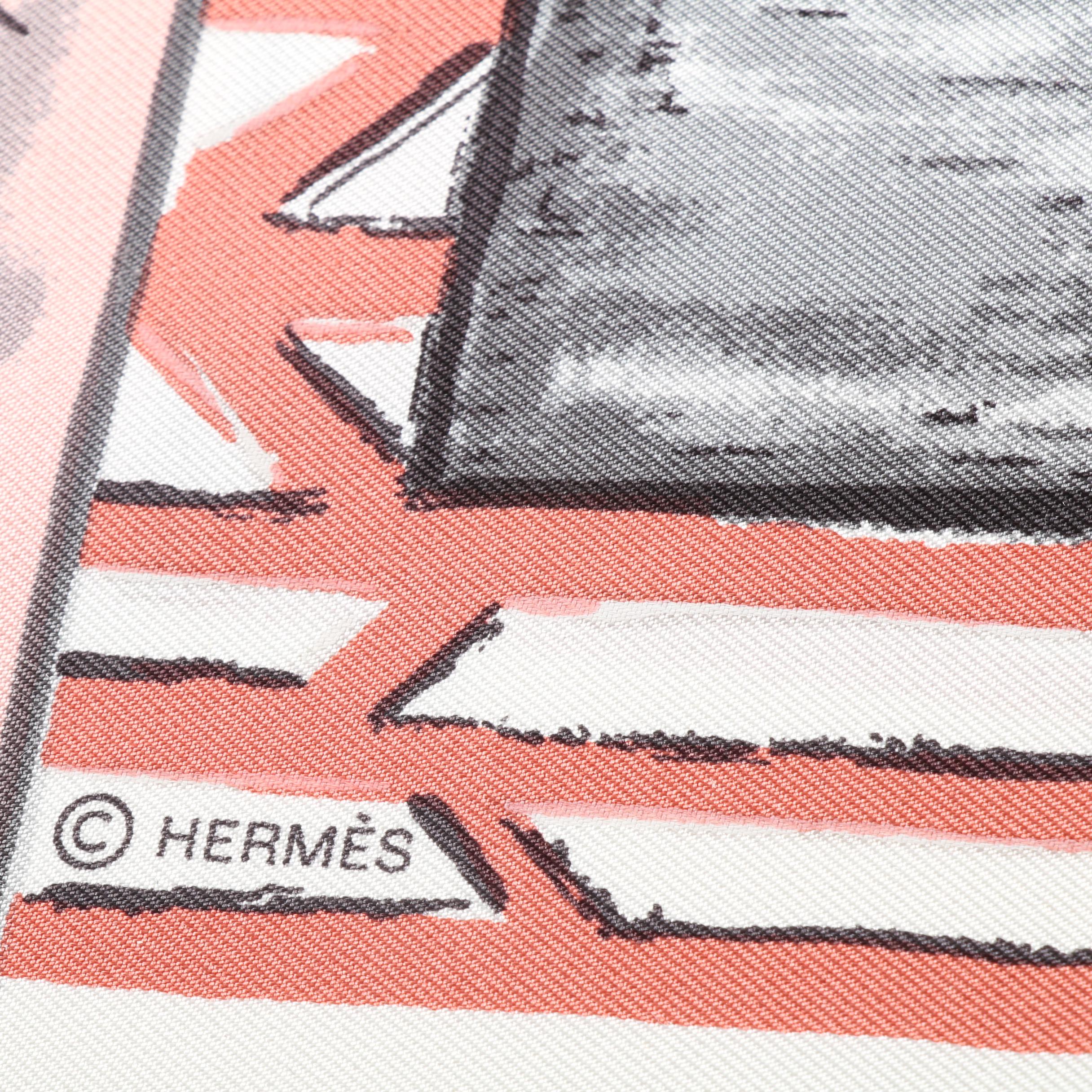 Hermès of Paris "Les Boxes" Silk Scarf
