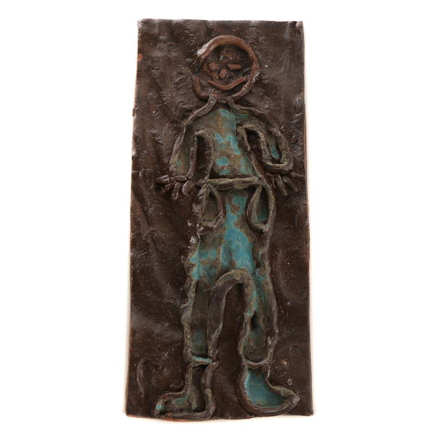 Decorative Stoneware Plaque Attributed to Seth Tuska