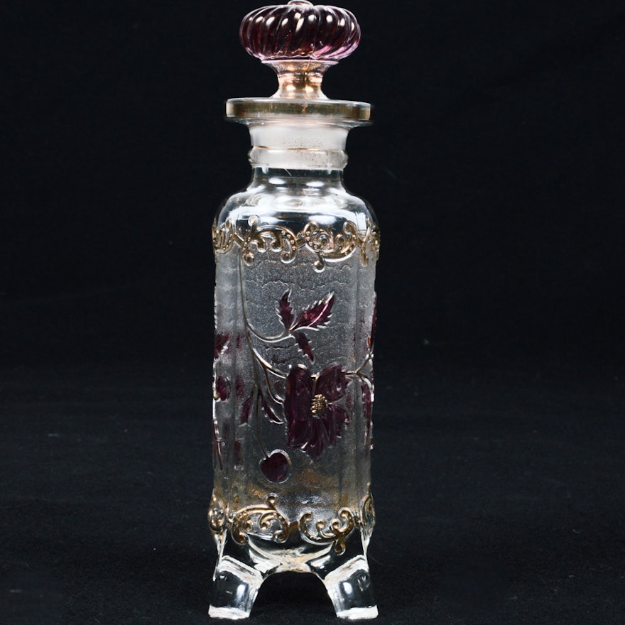 Antique "Floradora" Pattern Dresser Bottle from US Glass