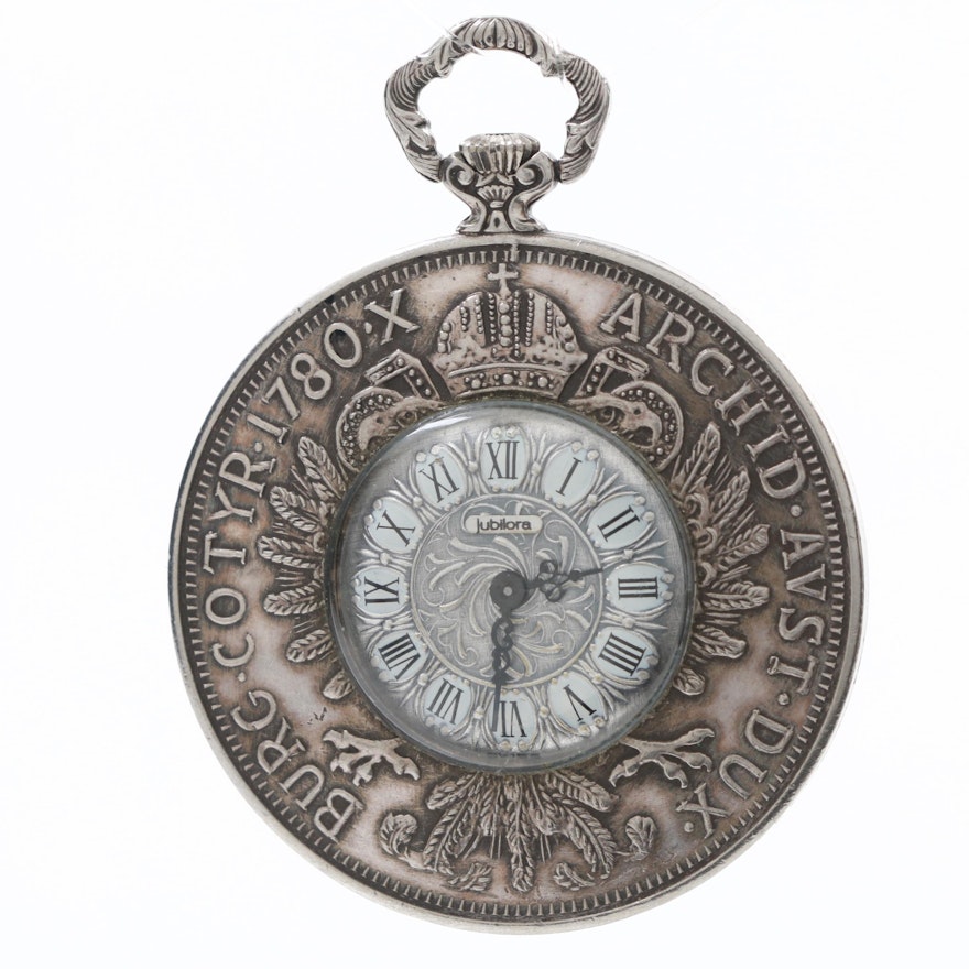 Maria Theresa Taler Coin Pocket Watch Replica