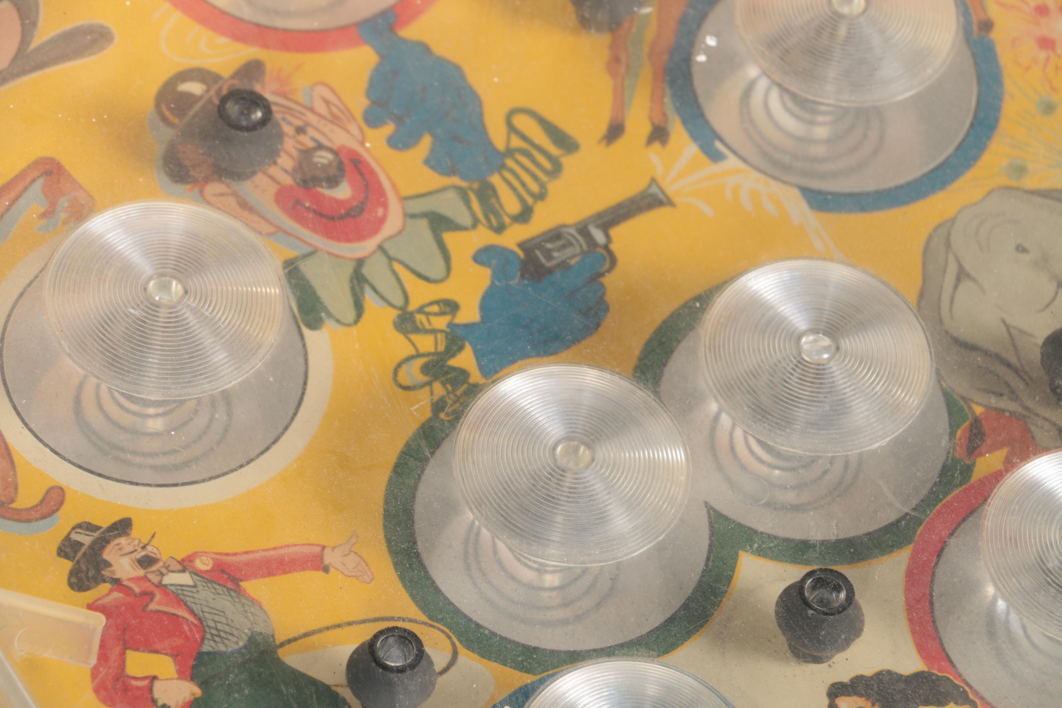 C. 1950s Marx Auto Score Deluxe Electric Midway Pinball Game and Bonanza Bank