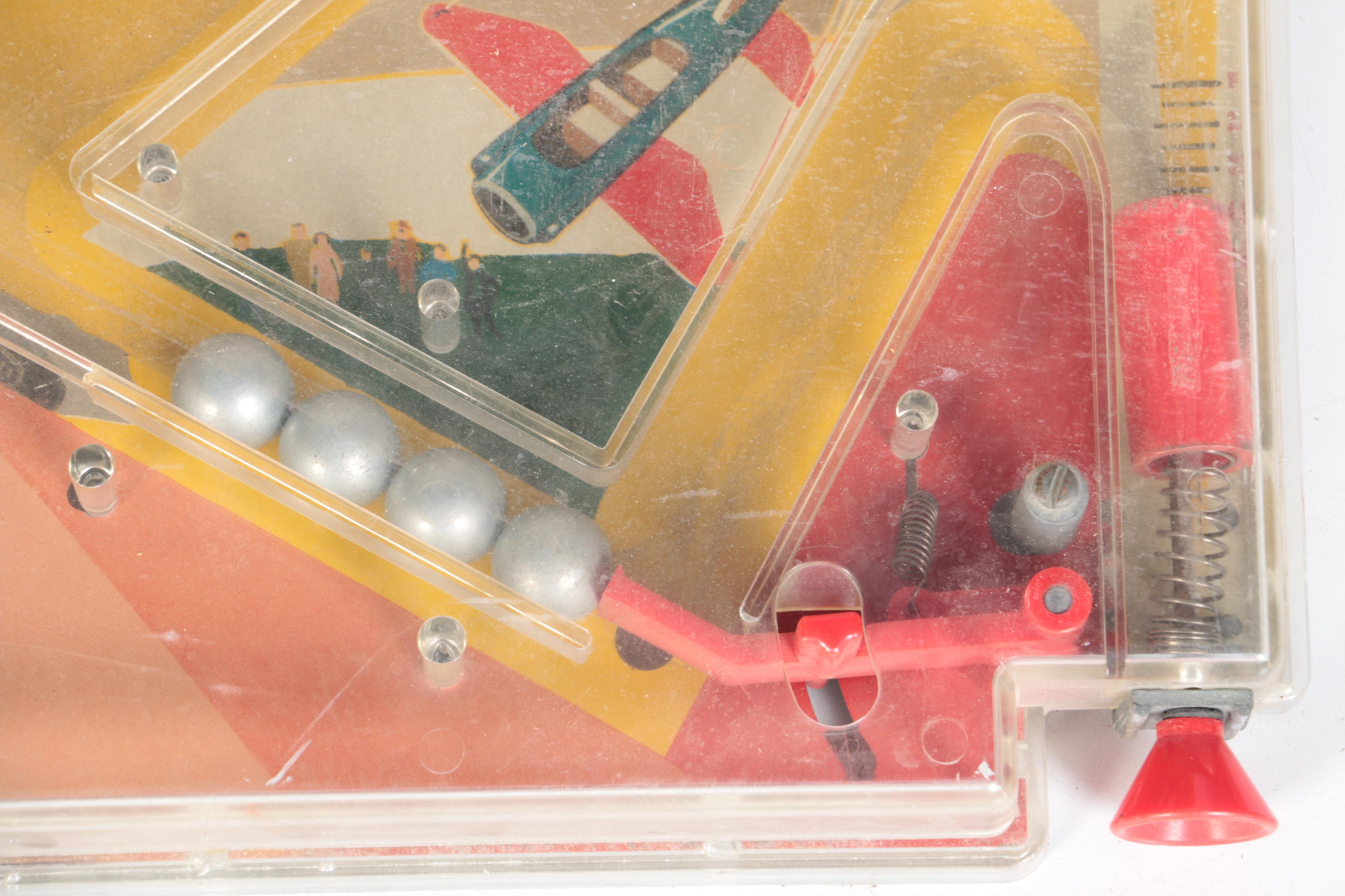 C. 1950s Marx Auto Score Deluxe Electric Midway Pinball Game and Bonanza Bank