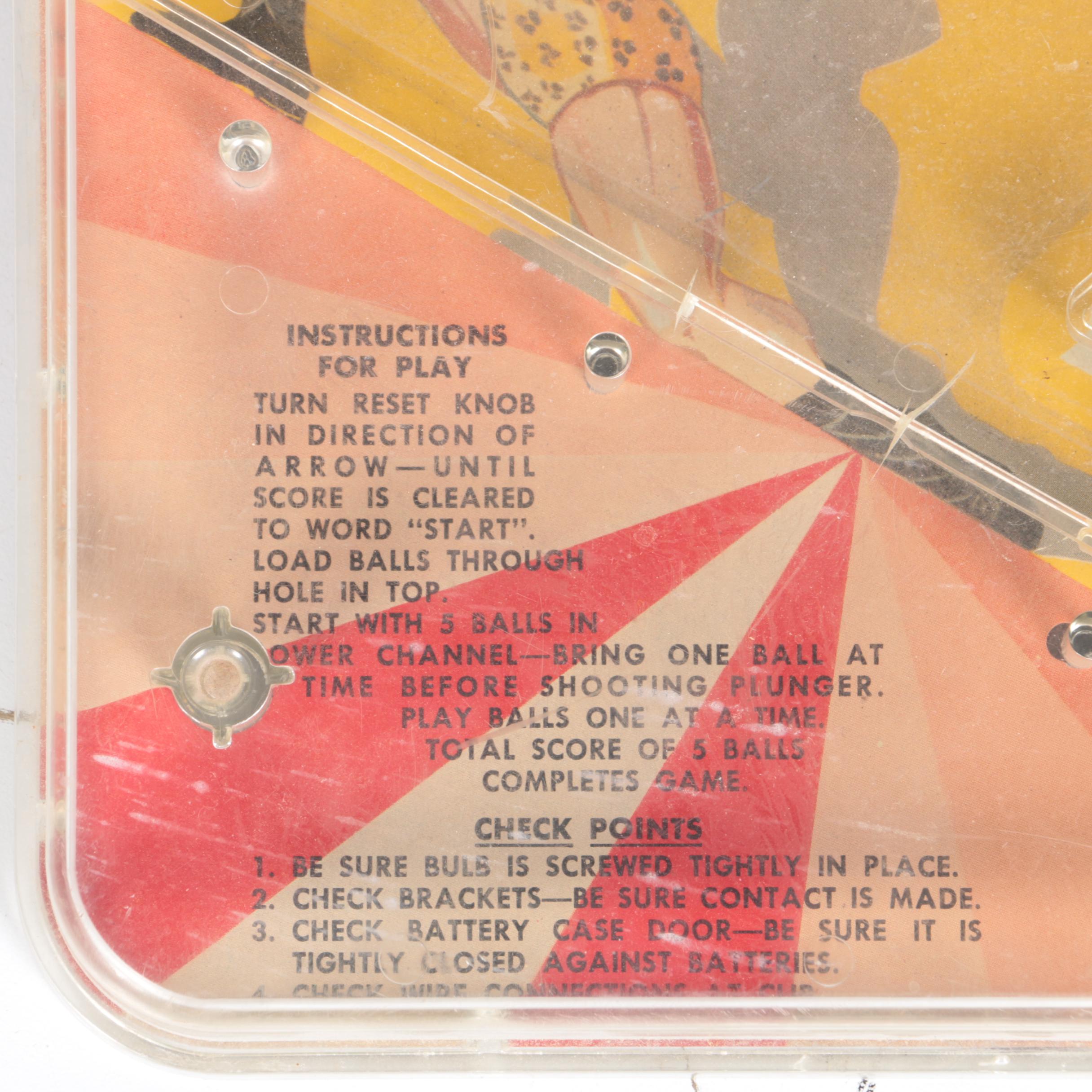 C. 1950s Marx Auto Score Deluxe Electric Midway Pinball Game and Bonanza Bank