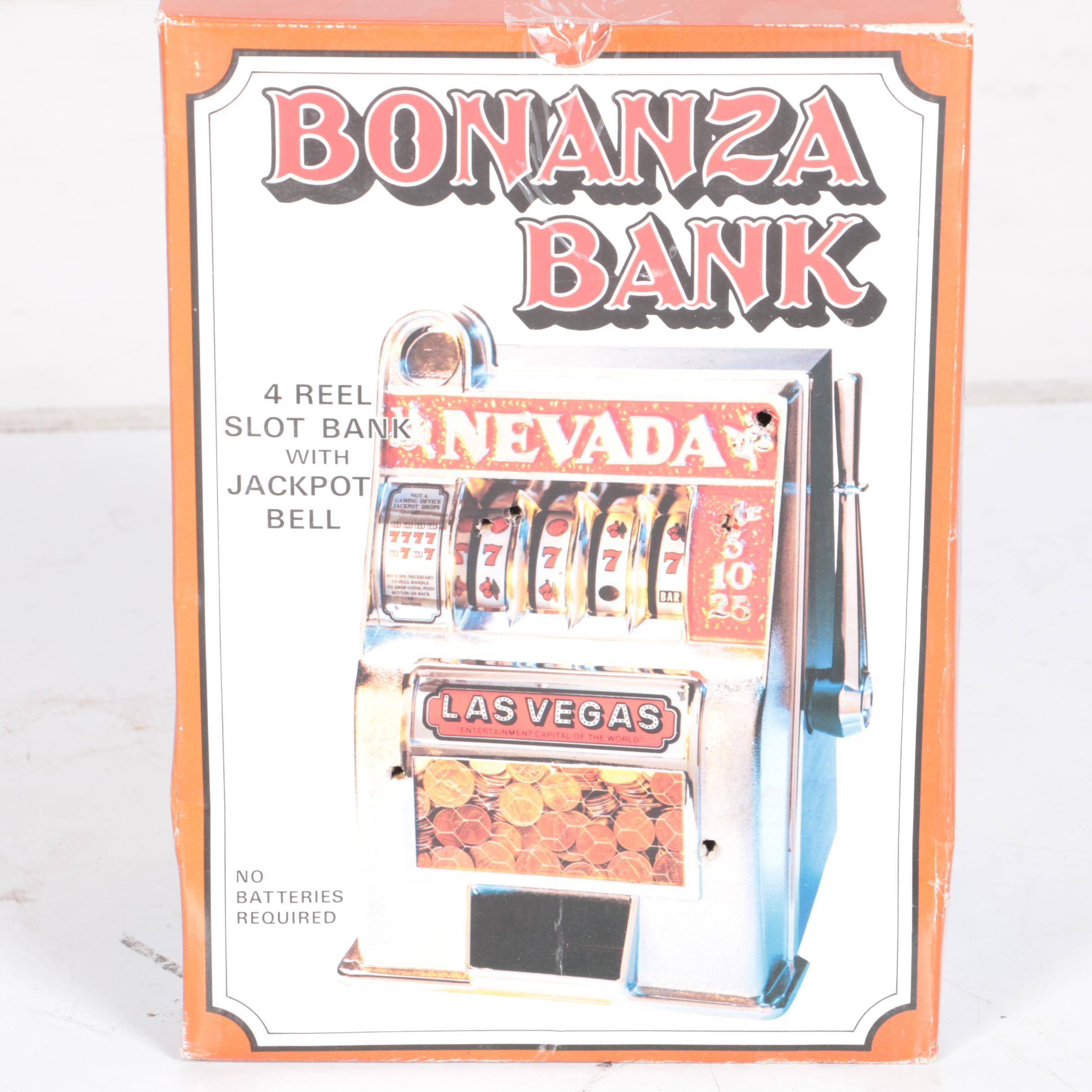 C. 1950s Marx Auto Score Deluxe Electric Midway Pinball Game and Bonanza Bank