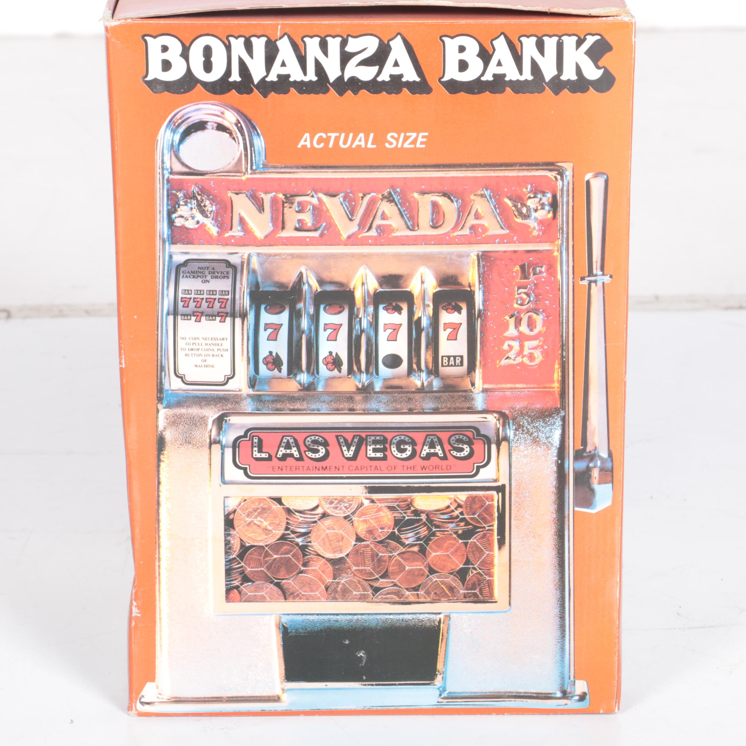 C. 1950s Marx Auto Score Deluxe Electric Midway Pinball Game and Bonanza Bank