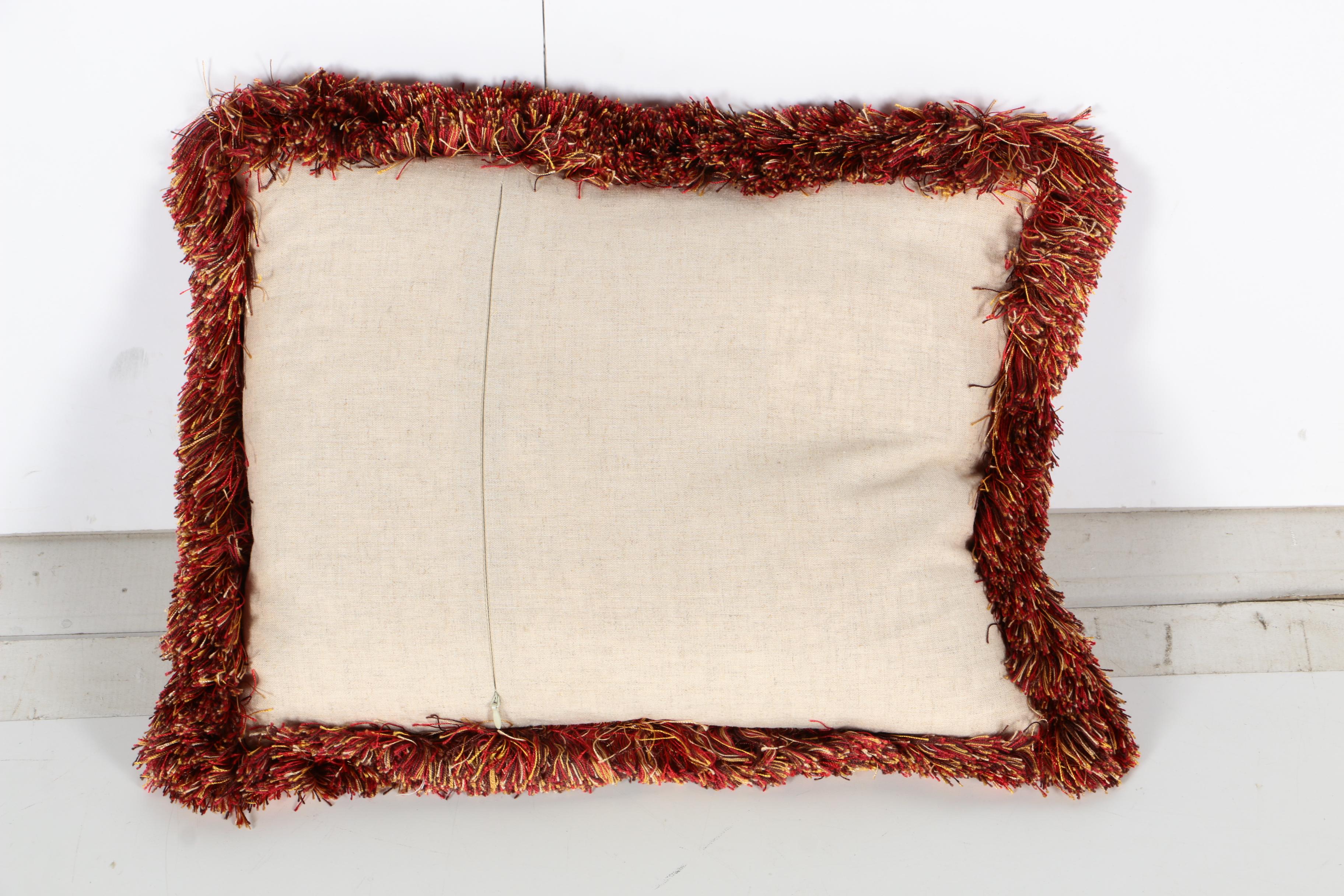 Kennebunk Weavers Blanket with Embroidered Accent Pillow