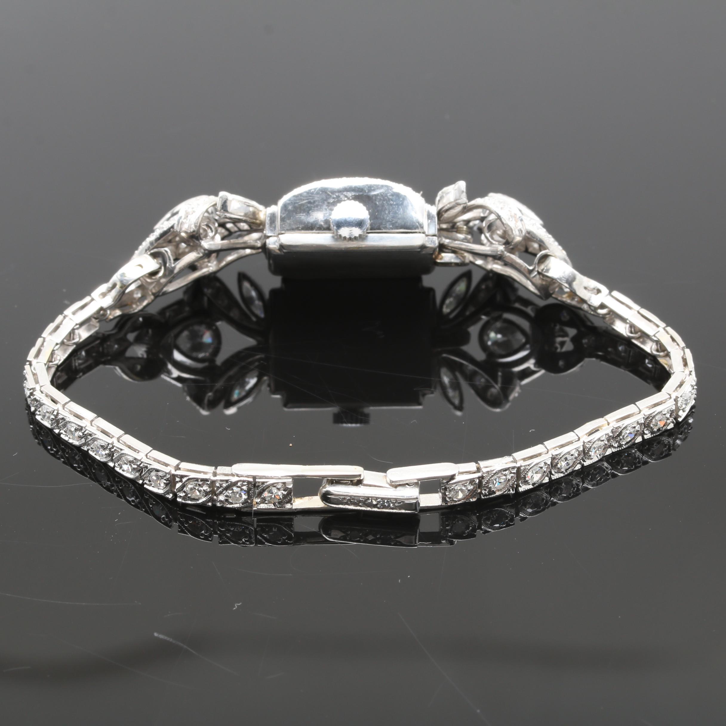 Hamilton Platinum 2.60 CTW Diamond Link Watch