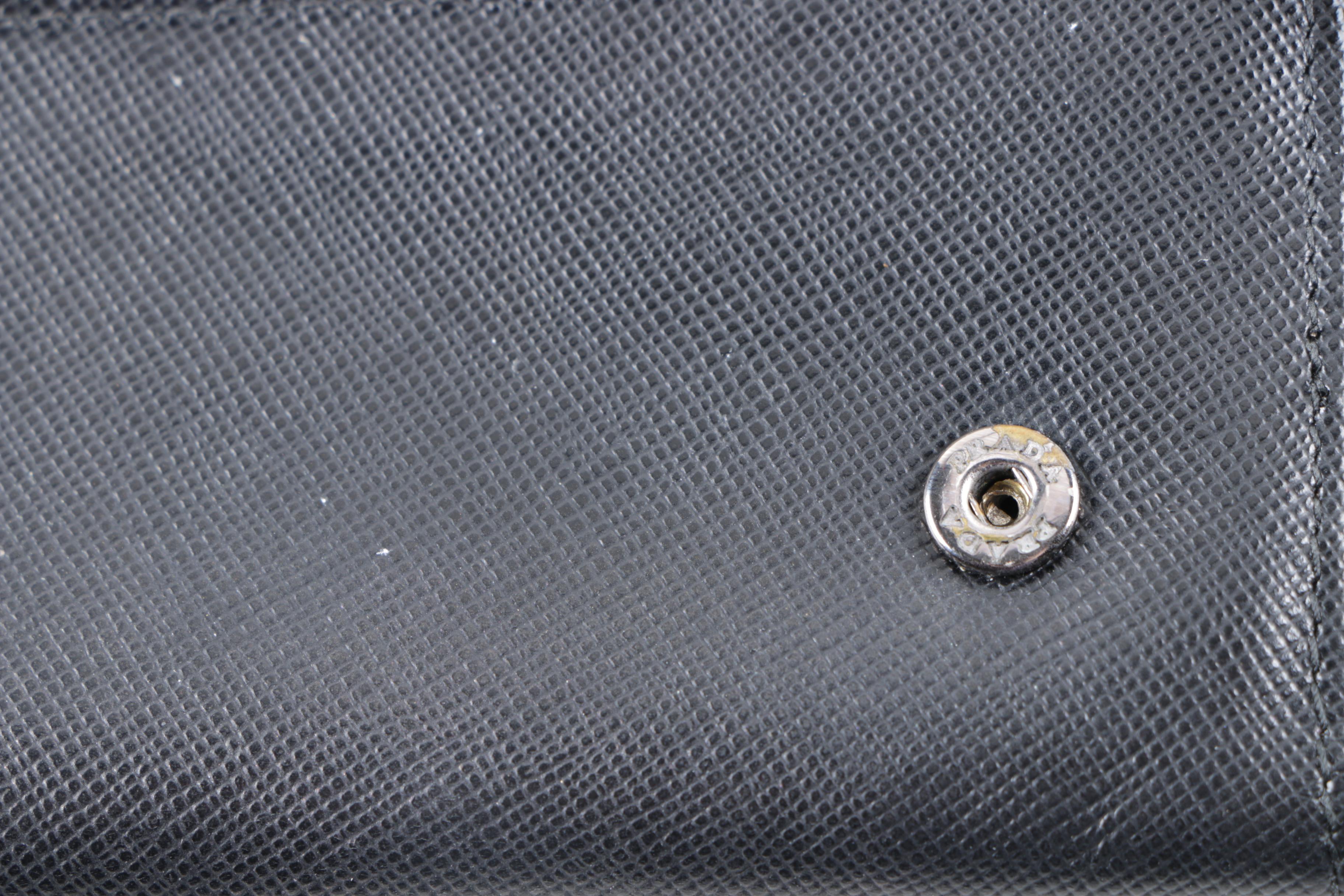 Prada Milano Black Saffiano Leather Wallet