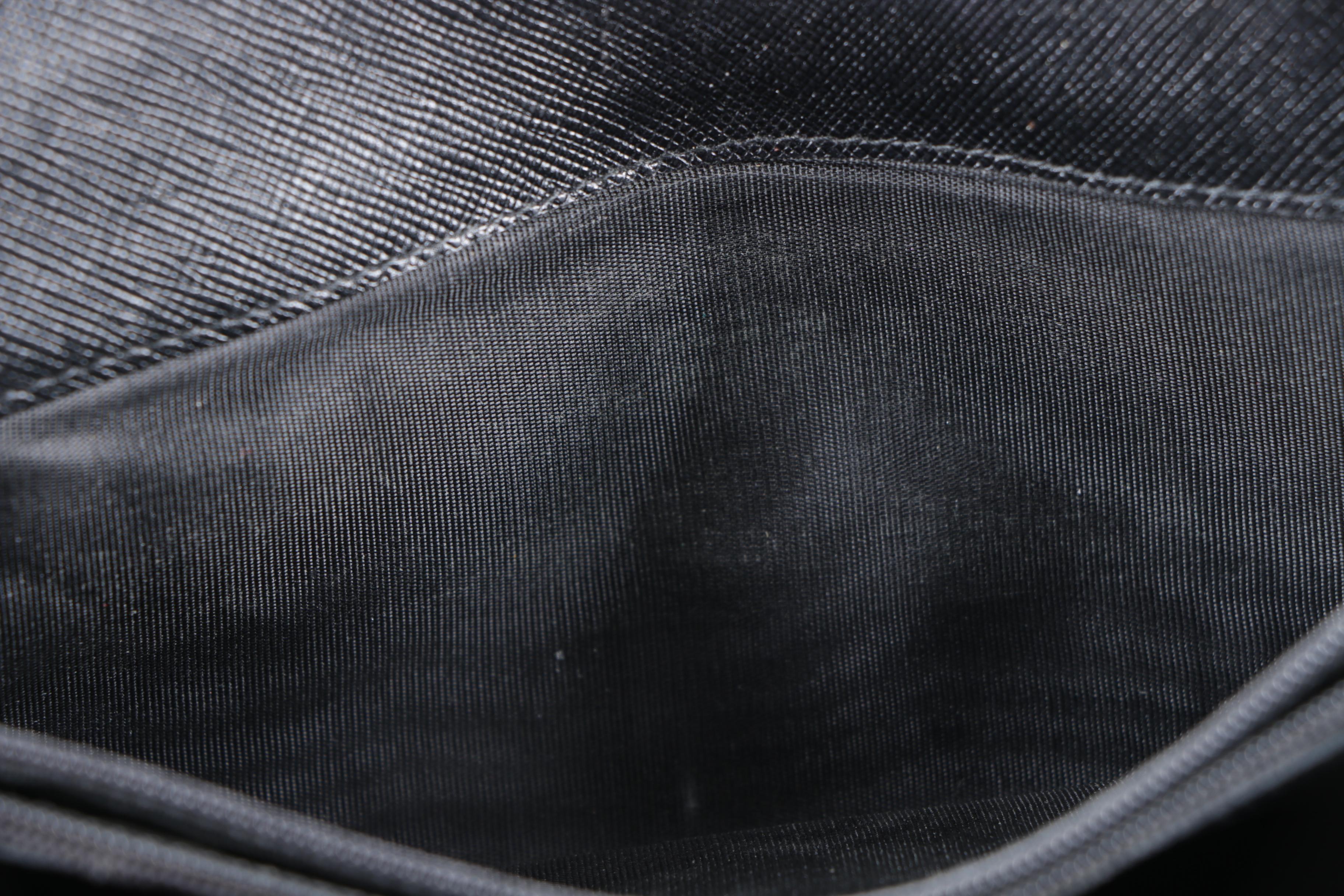 Prada Milano Black Saffiano Leather Wallet