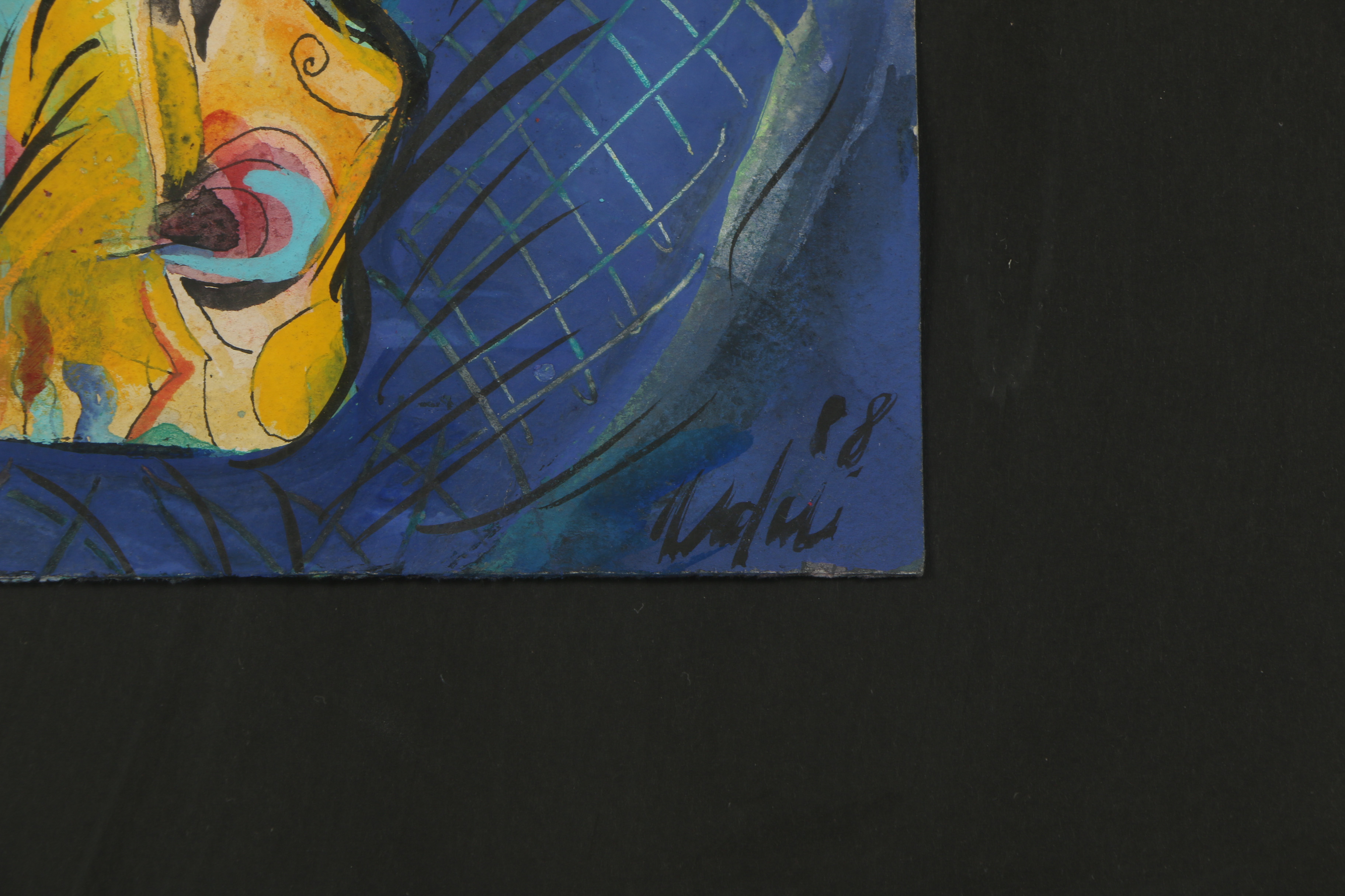 1988 Ink and Gouache Painting