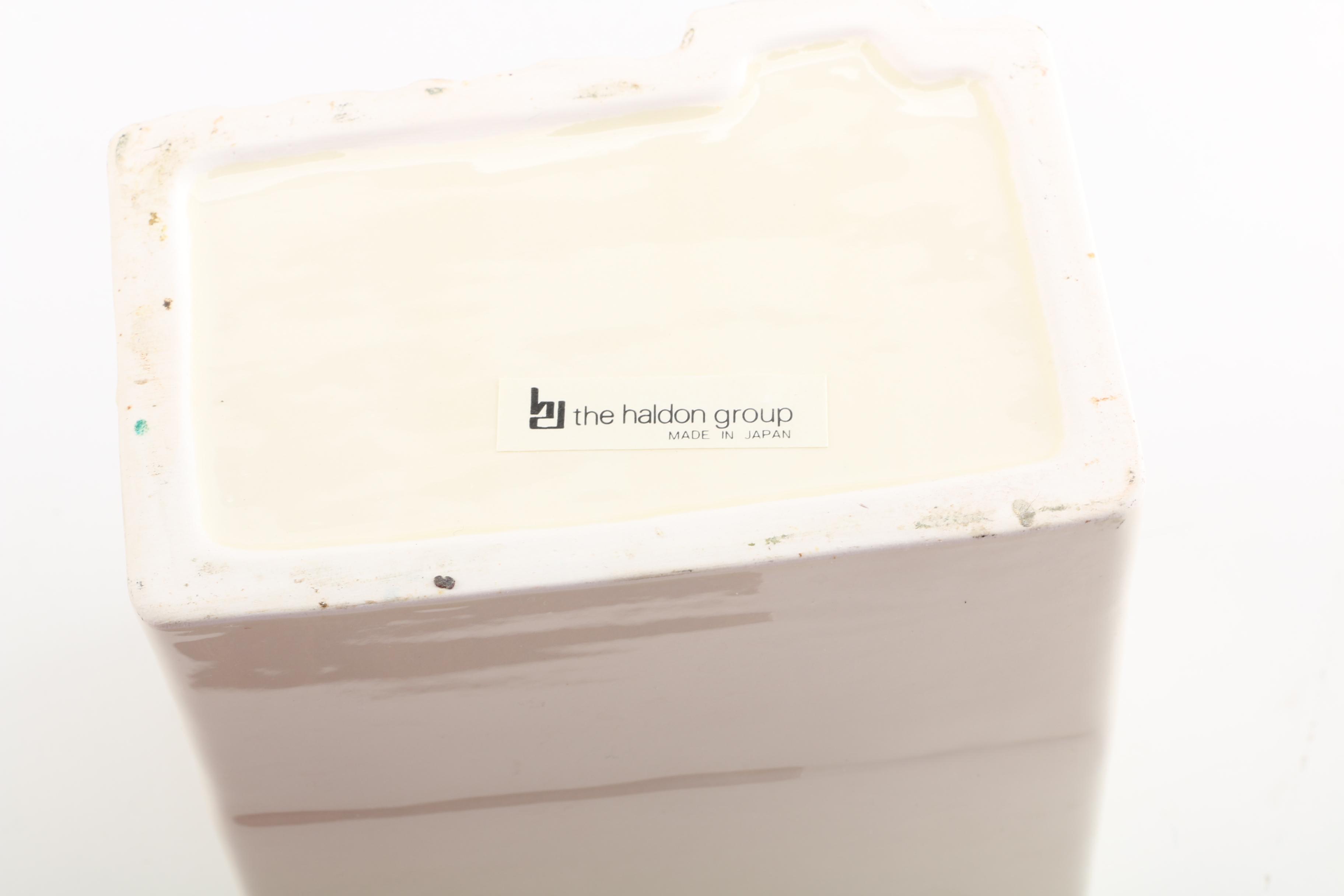 The Haldon Group "Village" House Themed Canisters and Harrods Ltd. Jar Car