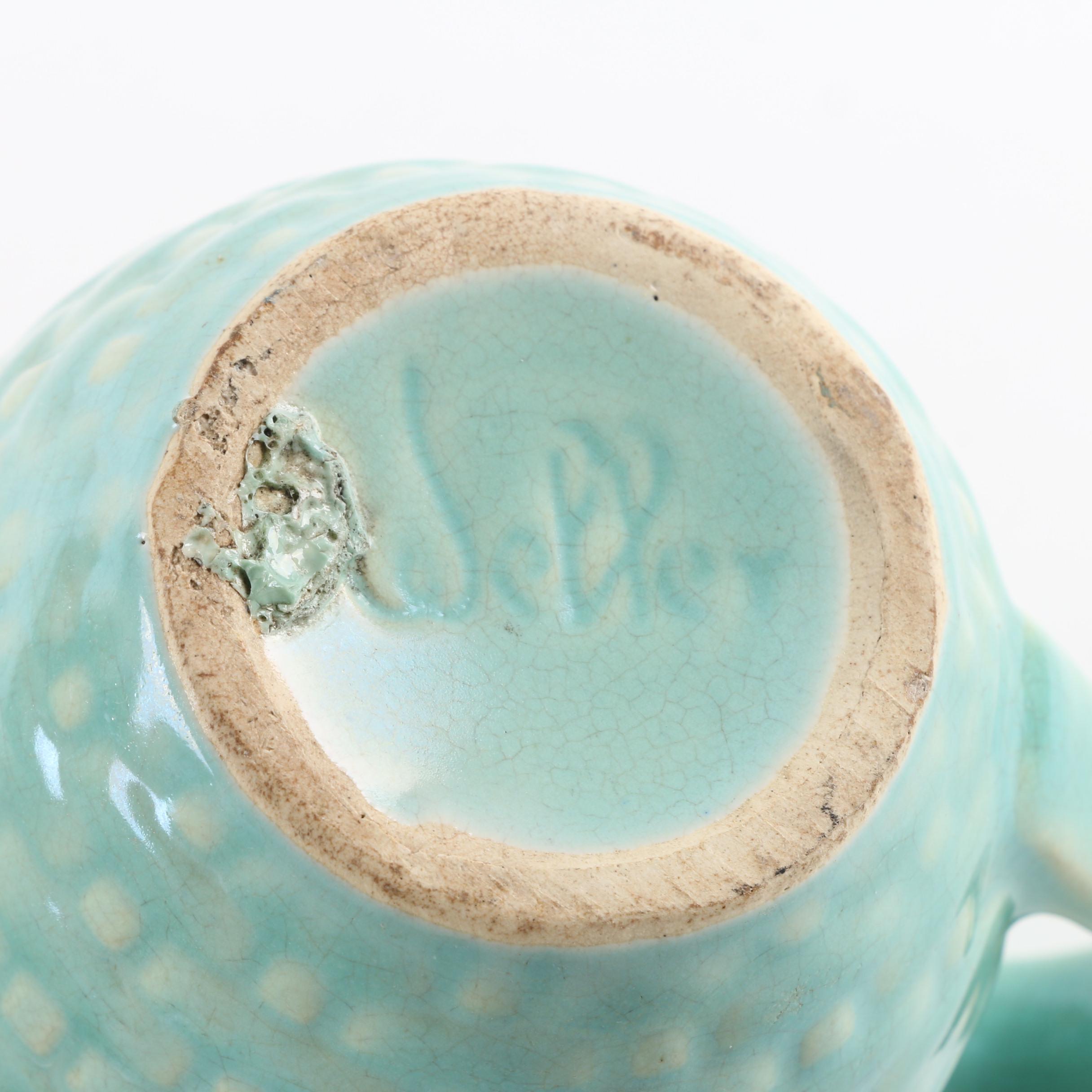 Weller Pottery Basketweave Pitcher