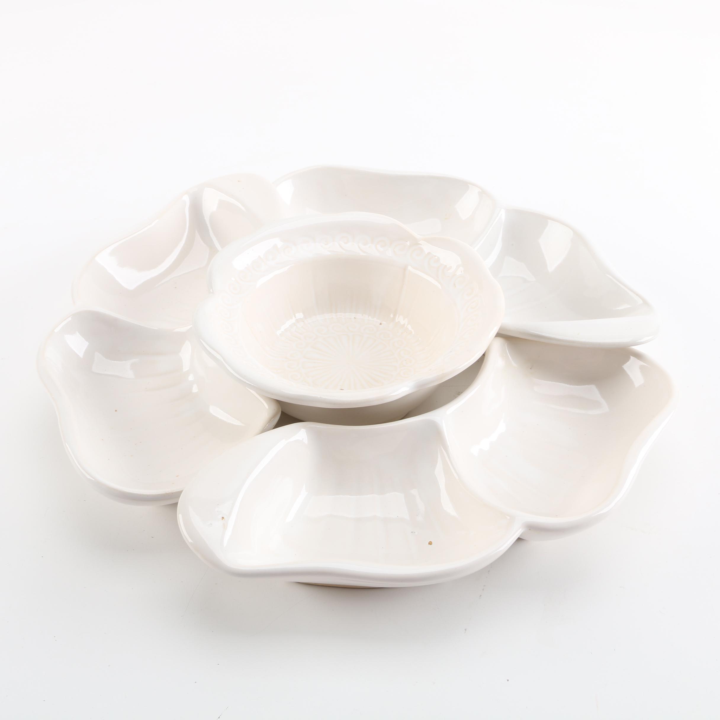 Vintage McCoy USA Pottery Ceramic Appetizer Set