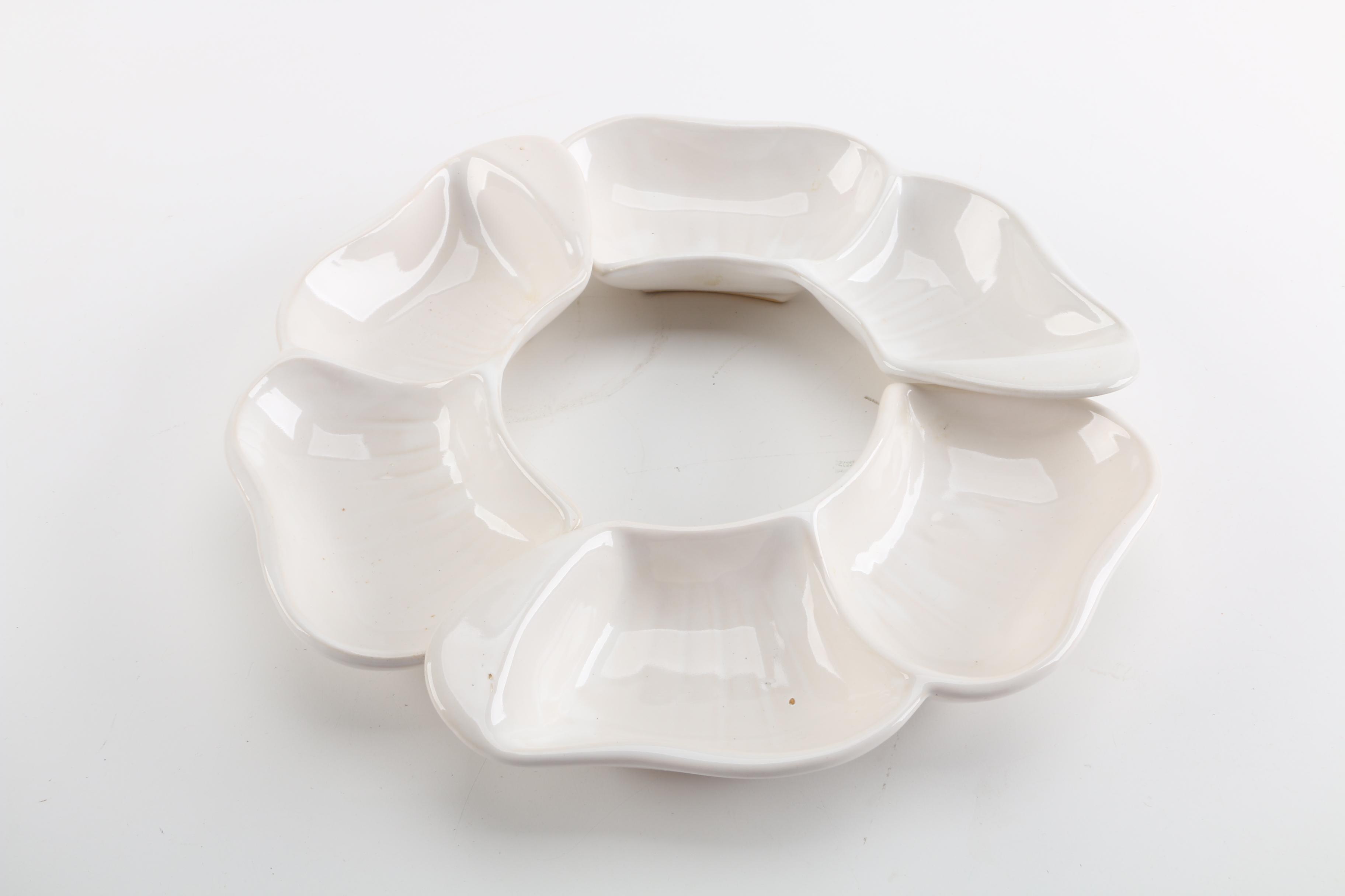 Vintage McCoy USA Pottery Ceramic Appetizer Set