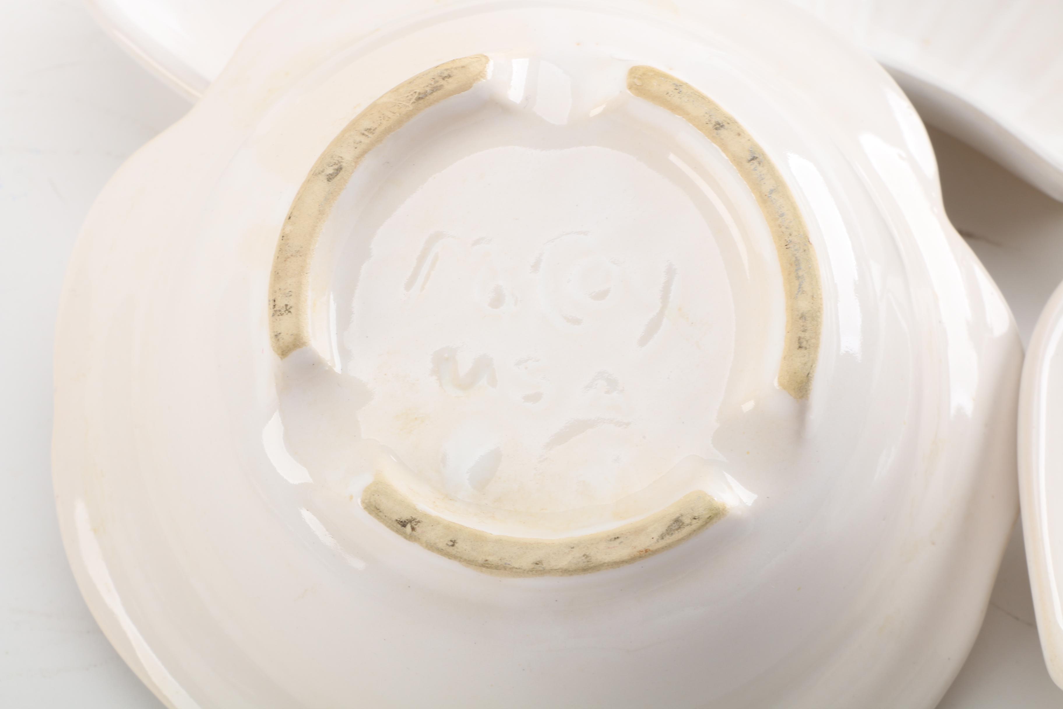 Vintage McCoy USA Pottery Ceramic Appetizer Set