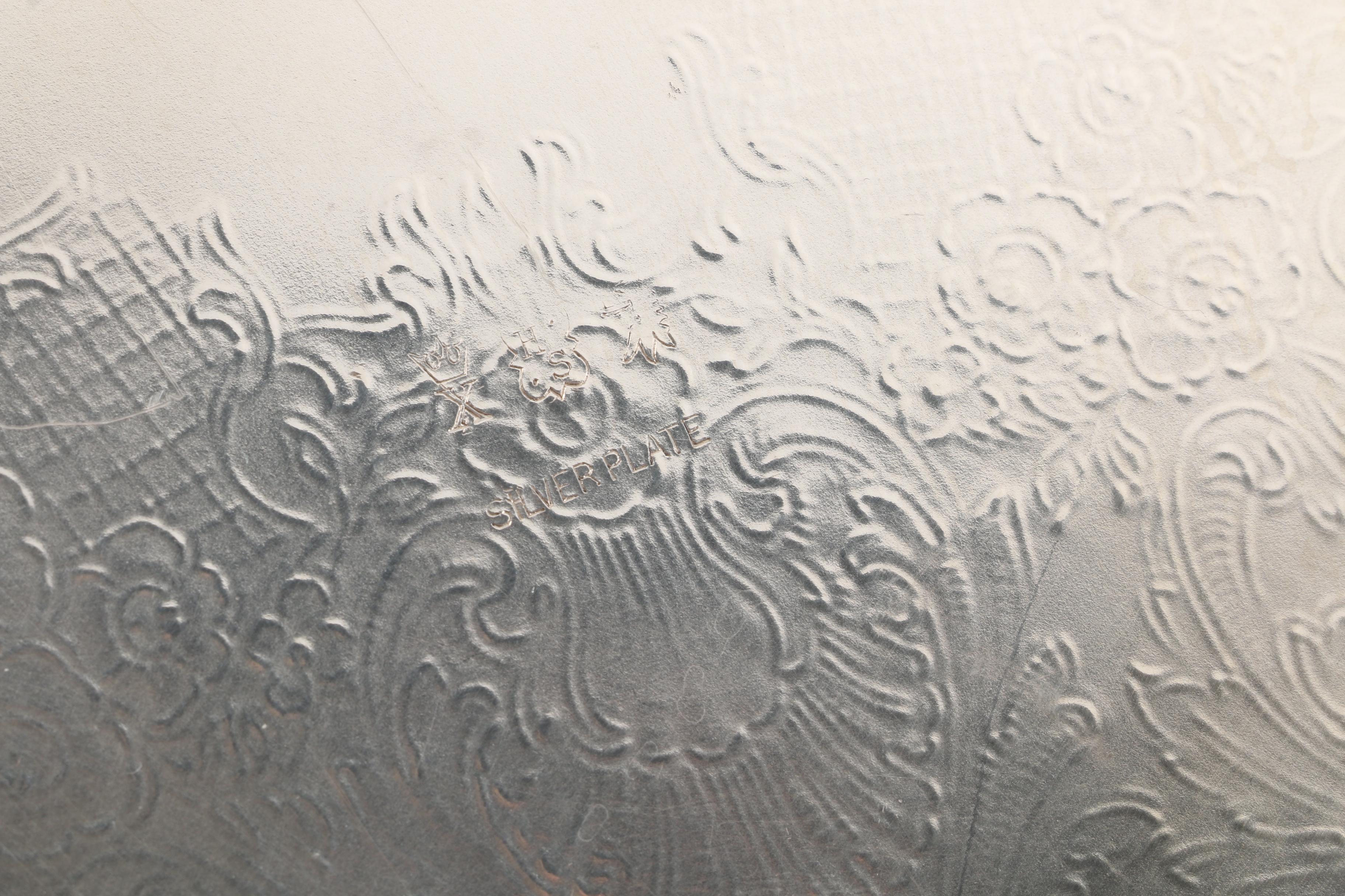 Paul Revere Style Silver Plate Bowl and Assorted Silver Plated Serveware