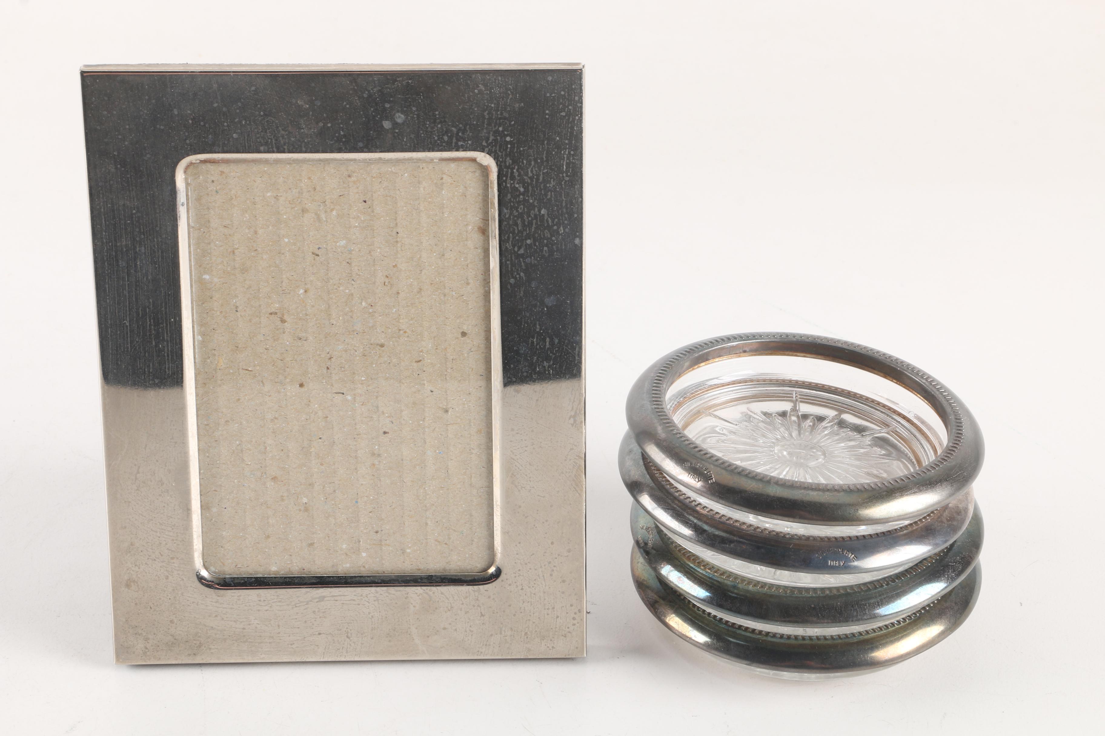 Paul Revere Style Silver Plate Bowl and Assorted Silver Plated Serveware