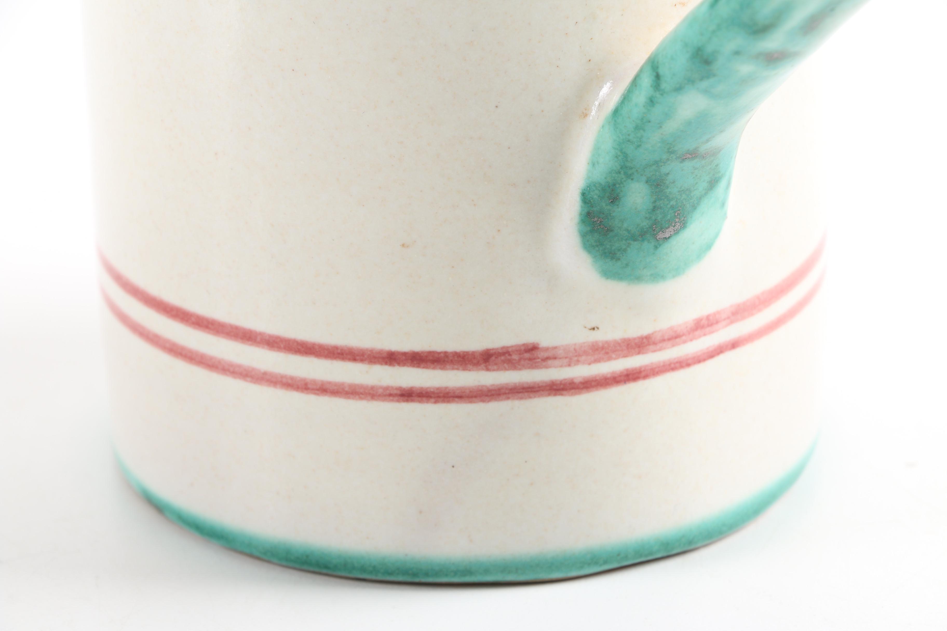 Italian Art Pottery Pitcher and Plate