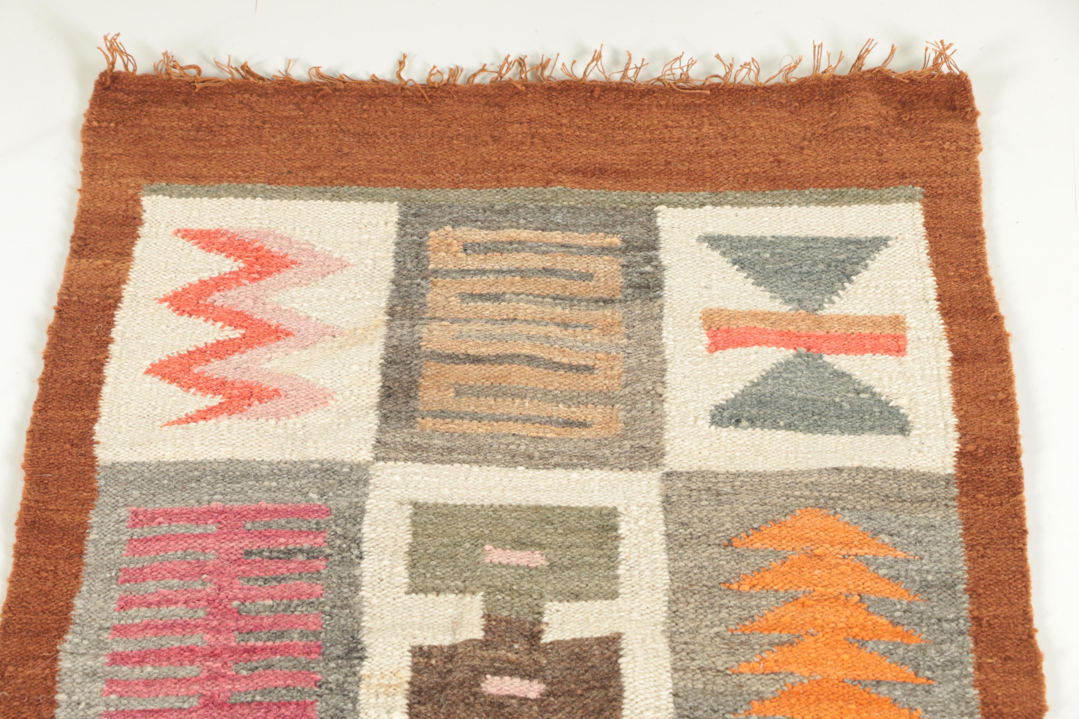 Handwoven Mexican or South American Wool Carpet Runner