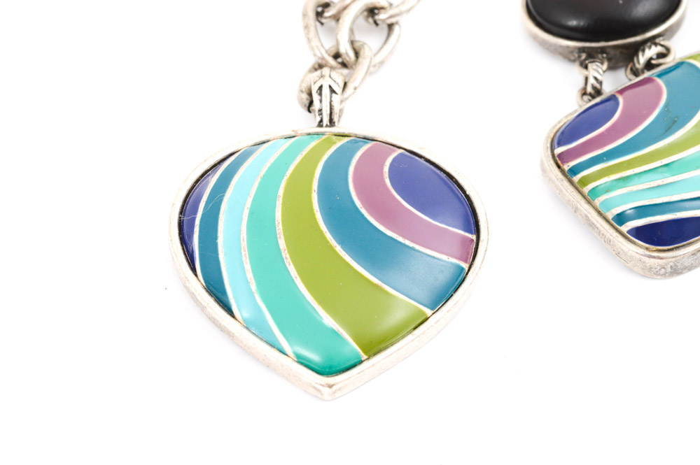 Lucky Brand Enameled Necklace and Bracelet Set