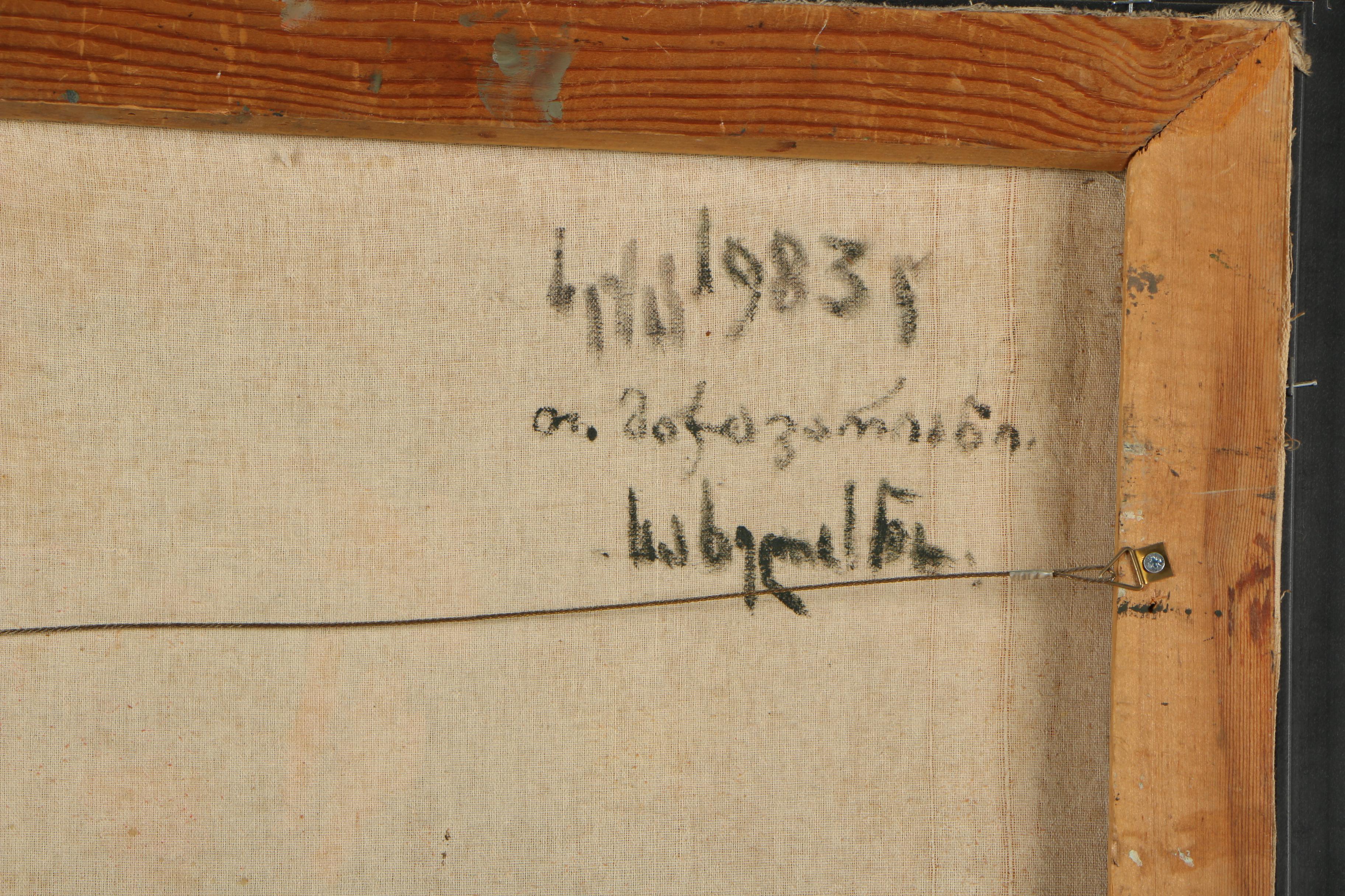 Eastern European Oil Painting of an Artist's Studio