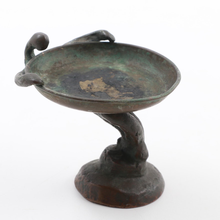 Rustic Figural Incense Burning Stand
