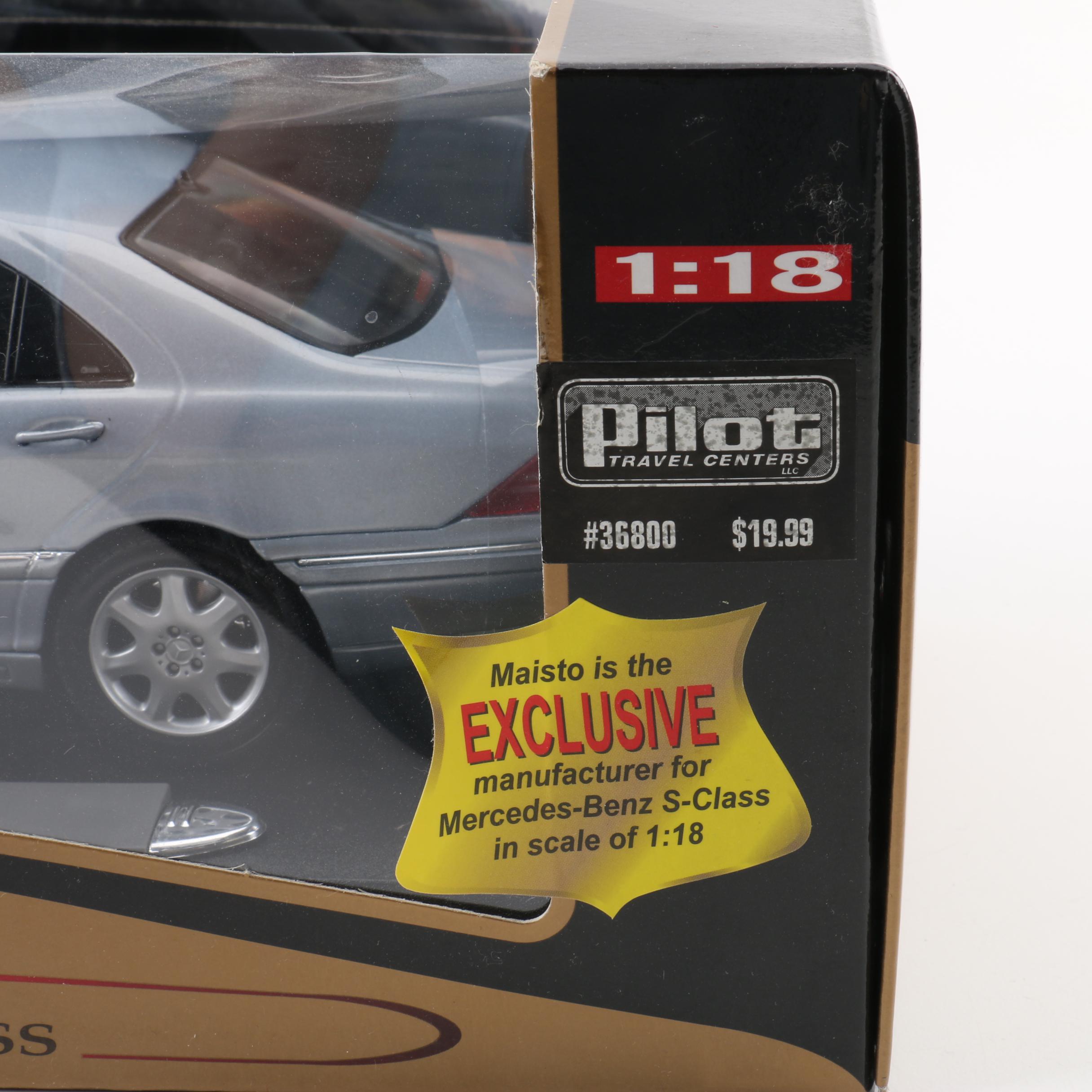Die-Cast Cars Including Maisto 1:18 Mercedes-Benz S-Class