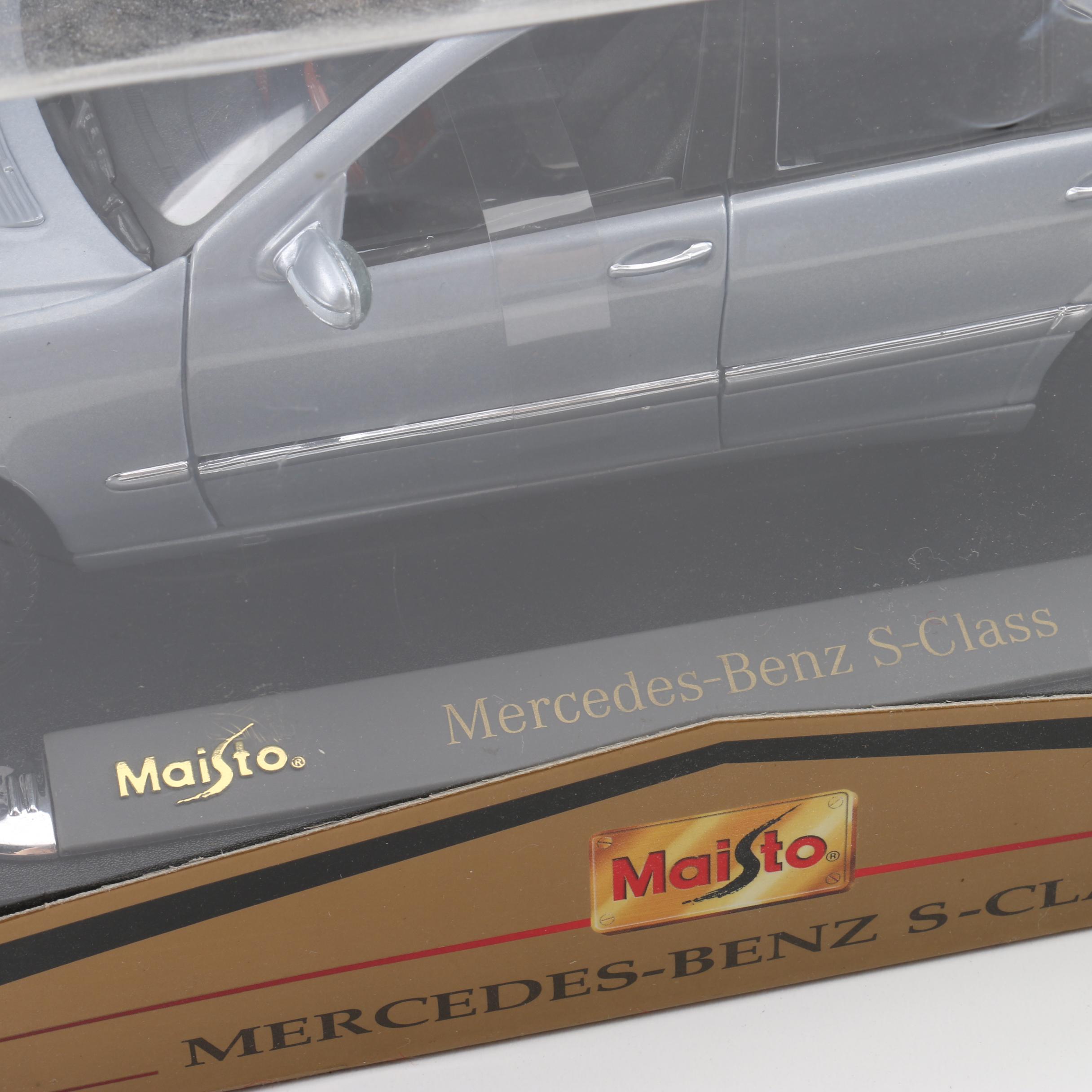 Die-Cast Cars Including Maisto 1:18 Mercedes-Benz S-Class