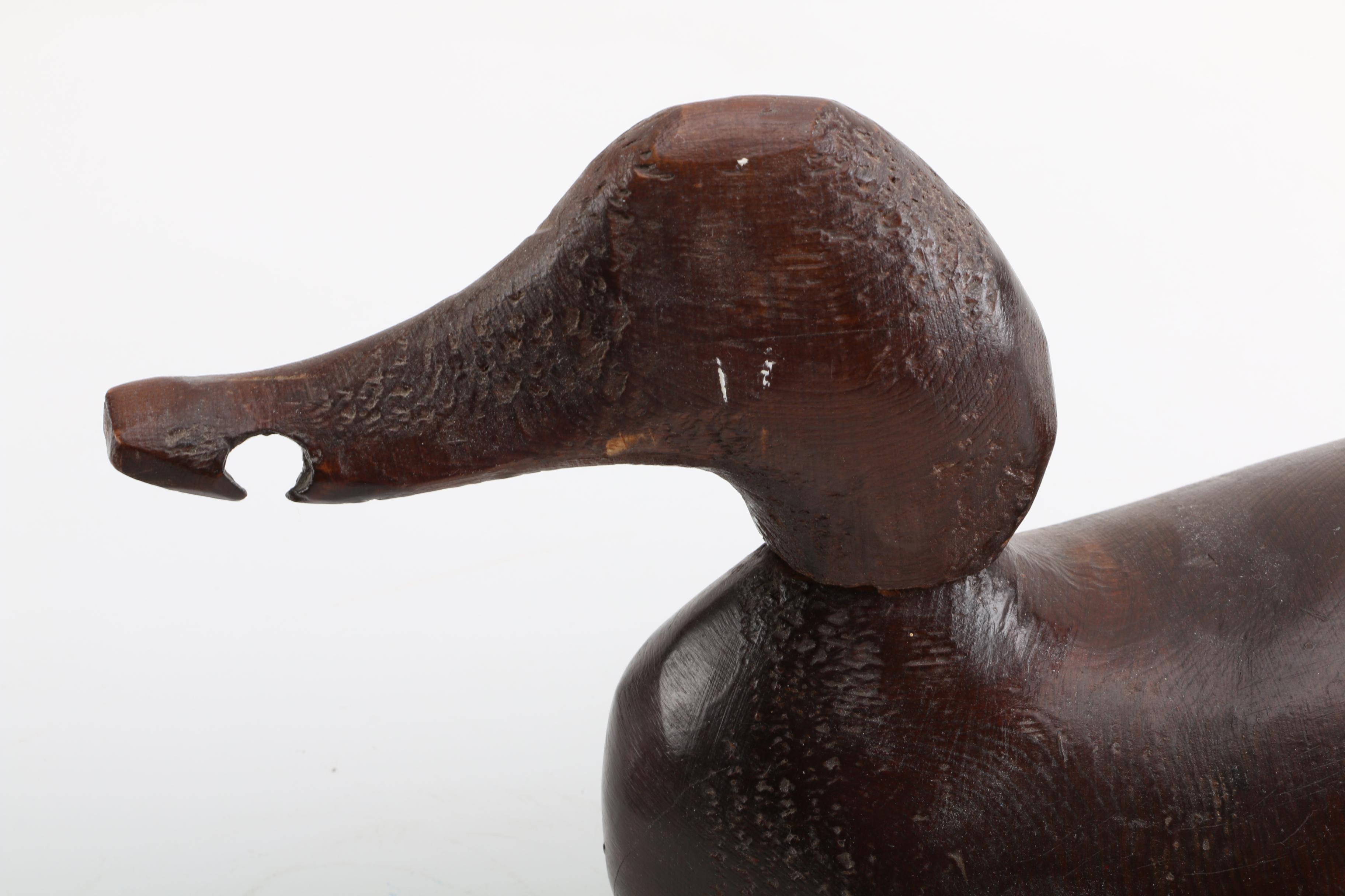 Hand Carved Mallard Duck with Stained Finish