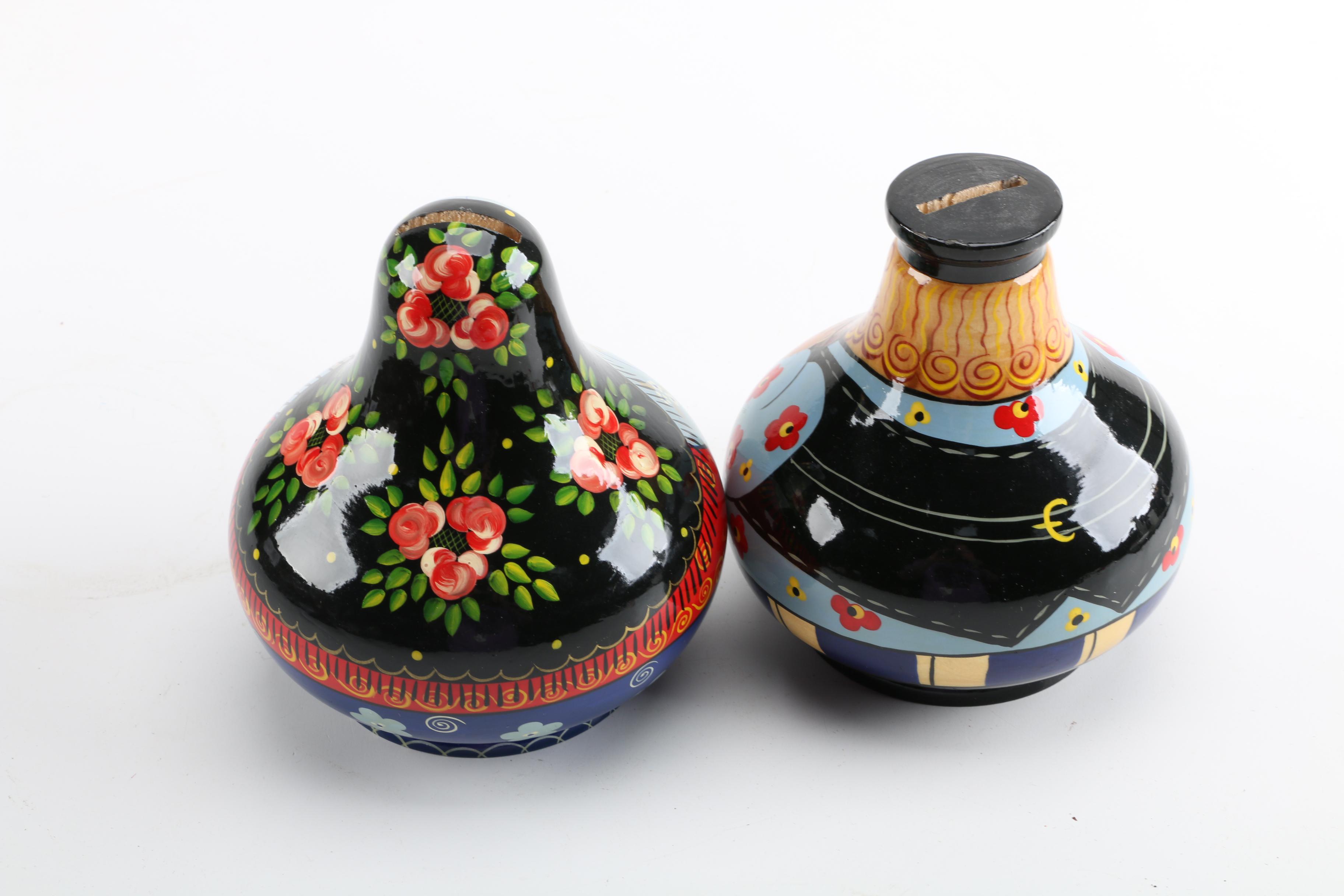 Russian Wooden Tabletop Banks