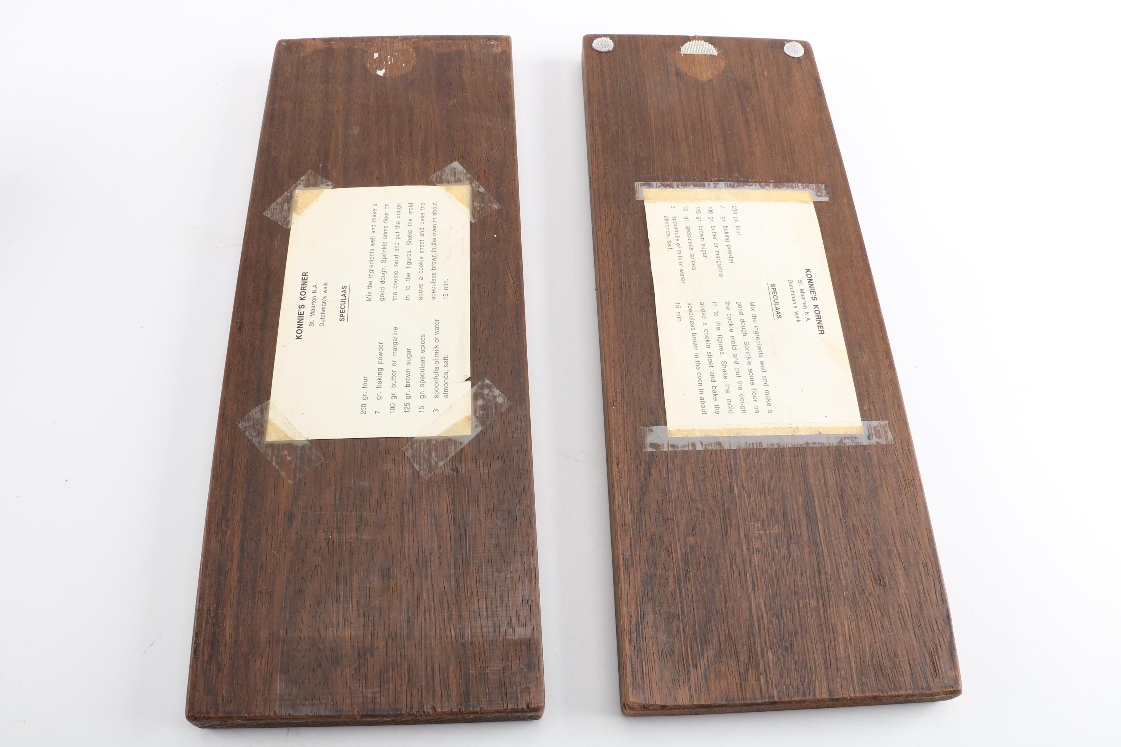 Antique Wood Dutchman and Dutchwoman Cookie Molds