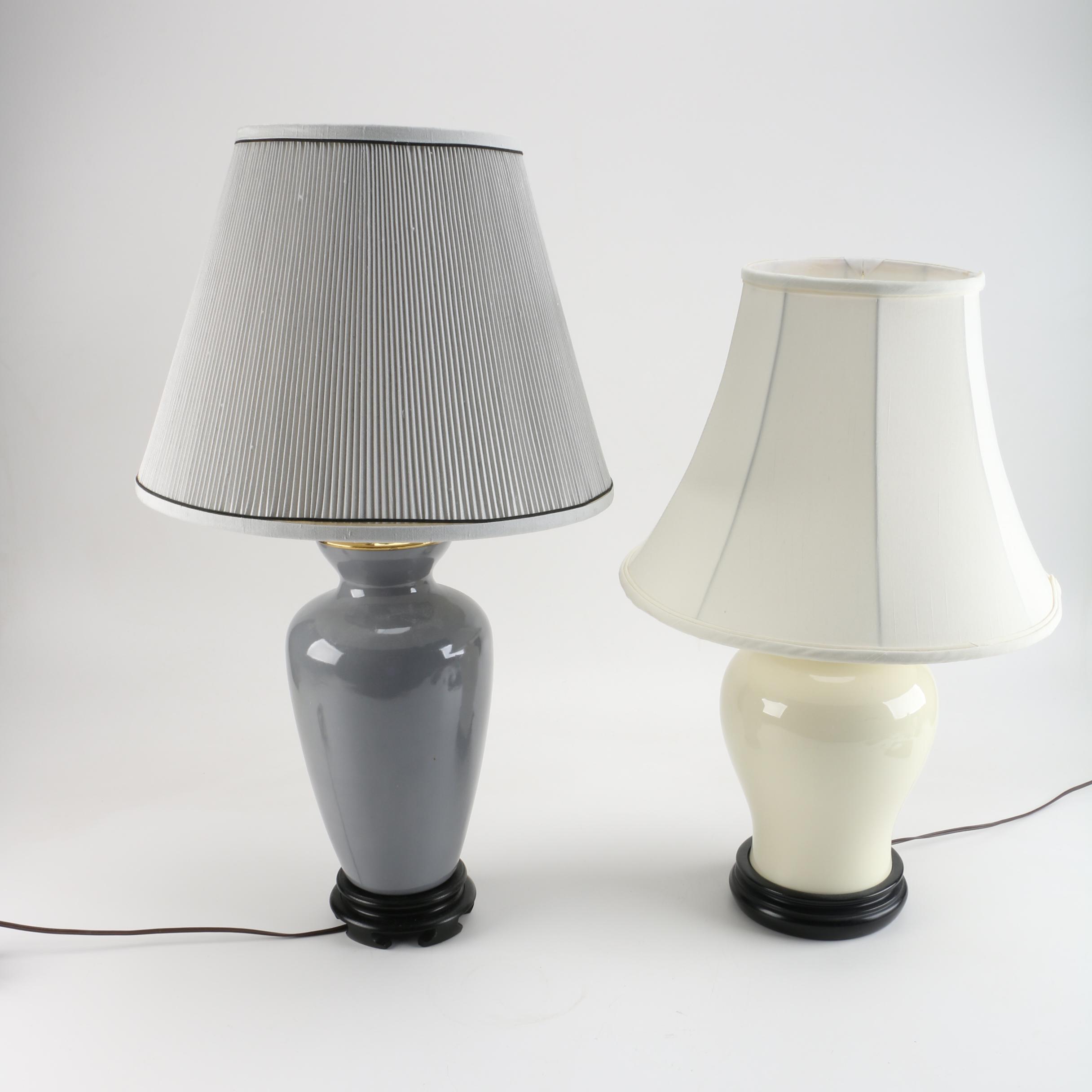 Vintage Glass Table Lamps