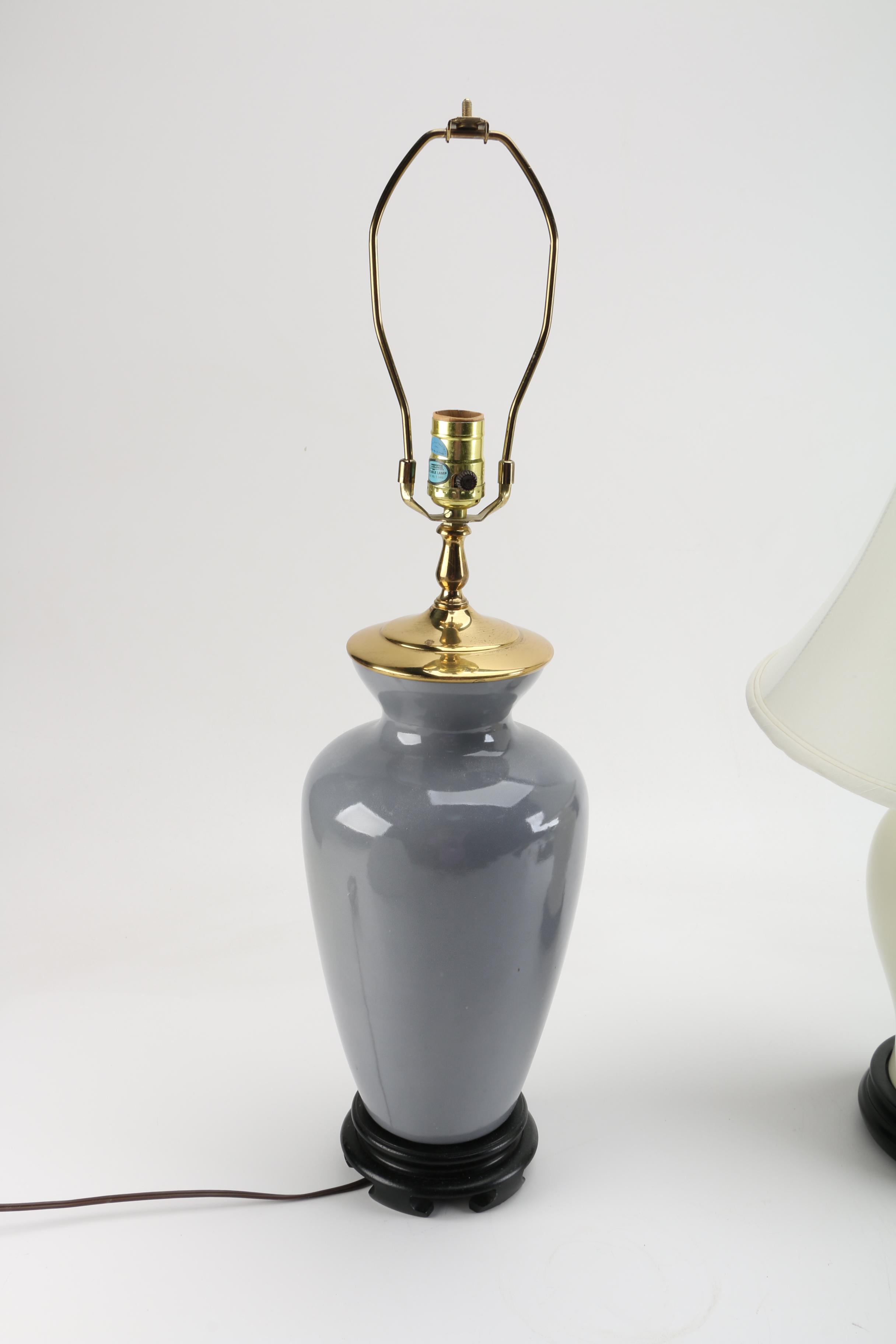 Vintage Glass Table Lamps