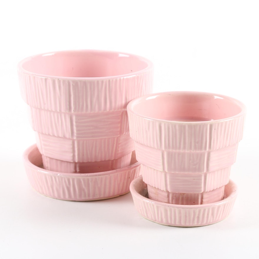 Pink McCoy "Bark and Block" Planters