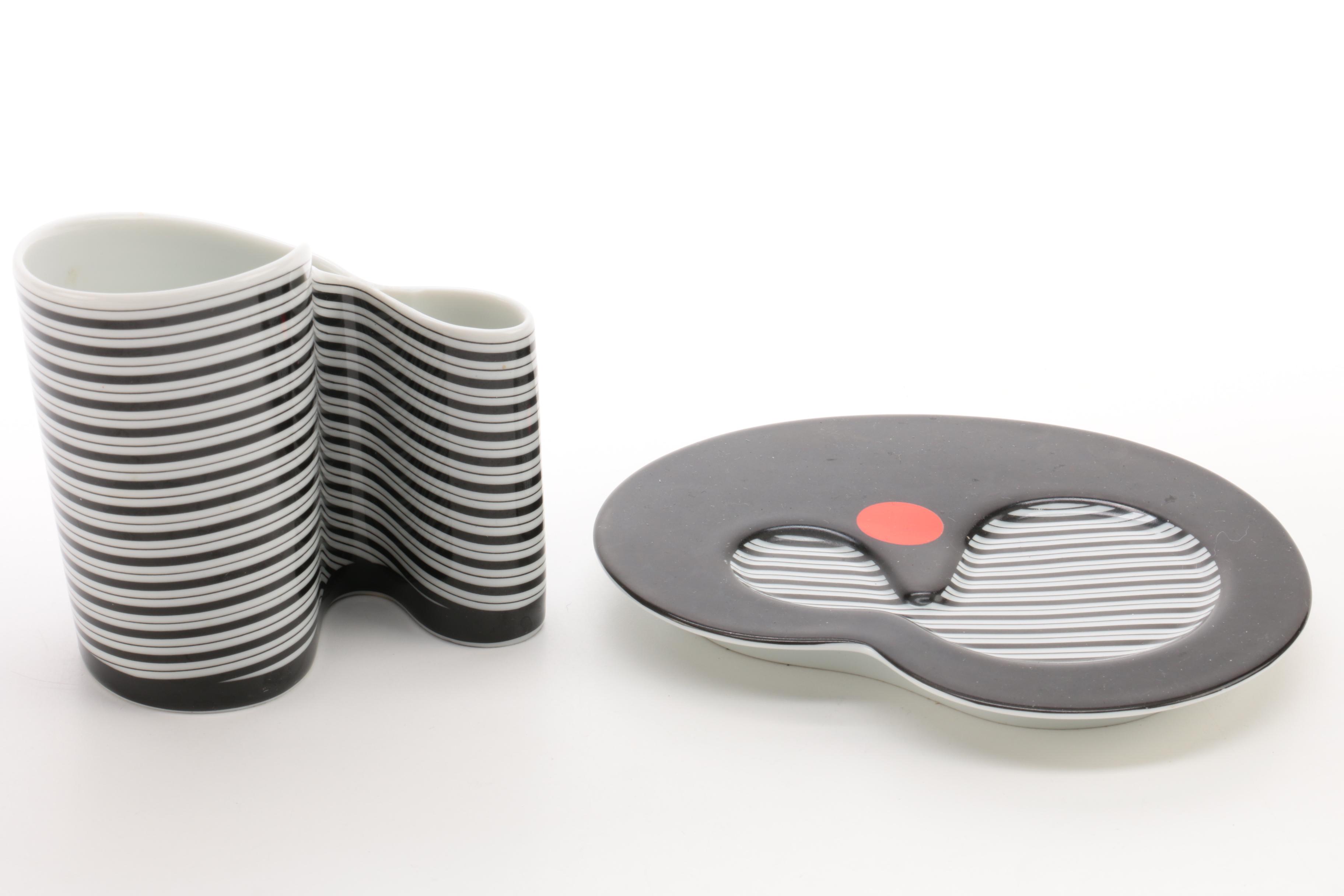 Rosenthal "Künstlertasse Nr. 3" Cup and Saucer and Other Vintage Ceramic Decor