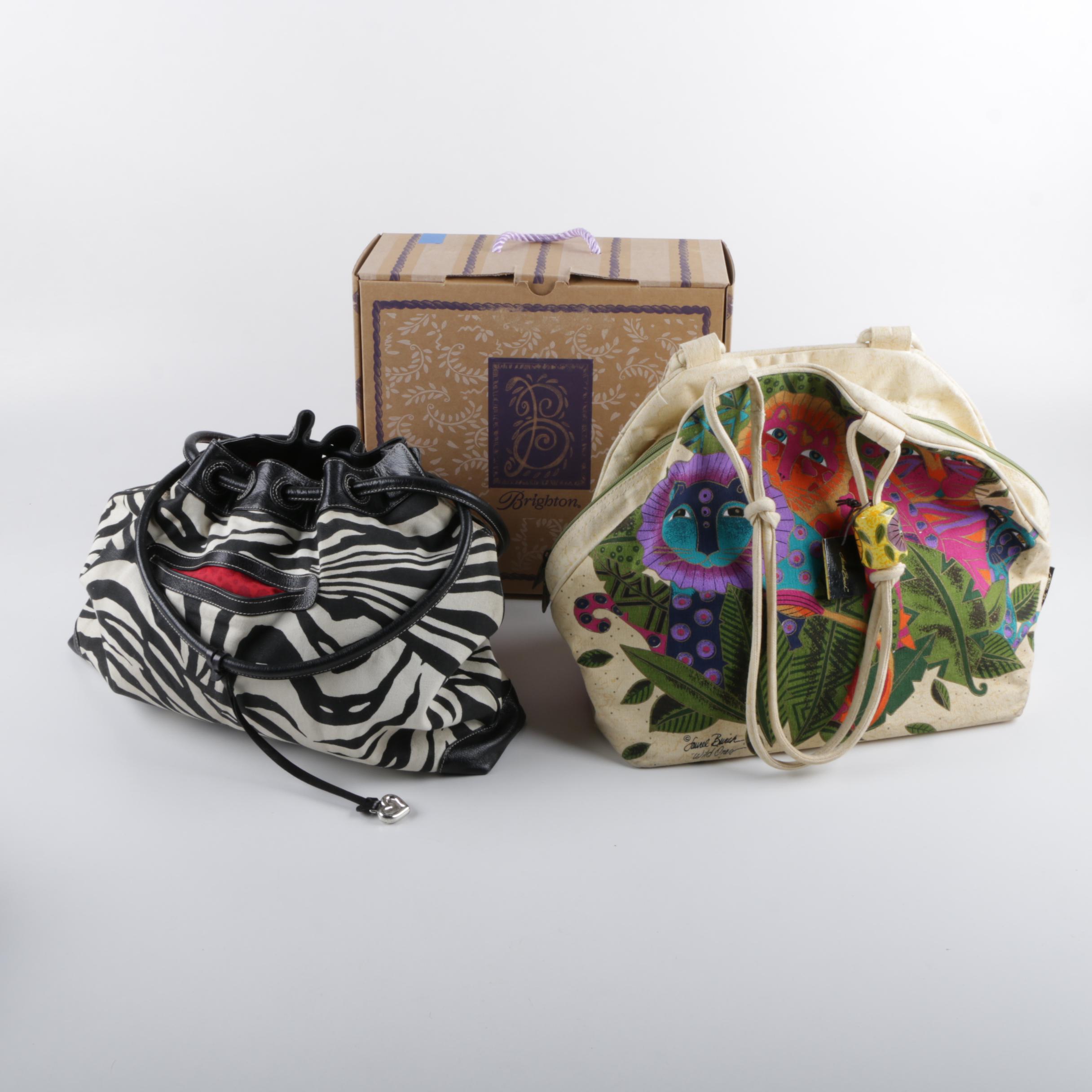 Women's Brighton and Laurel Burch Canvas Shoulder Bags