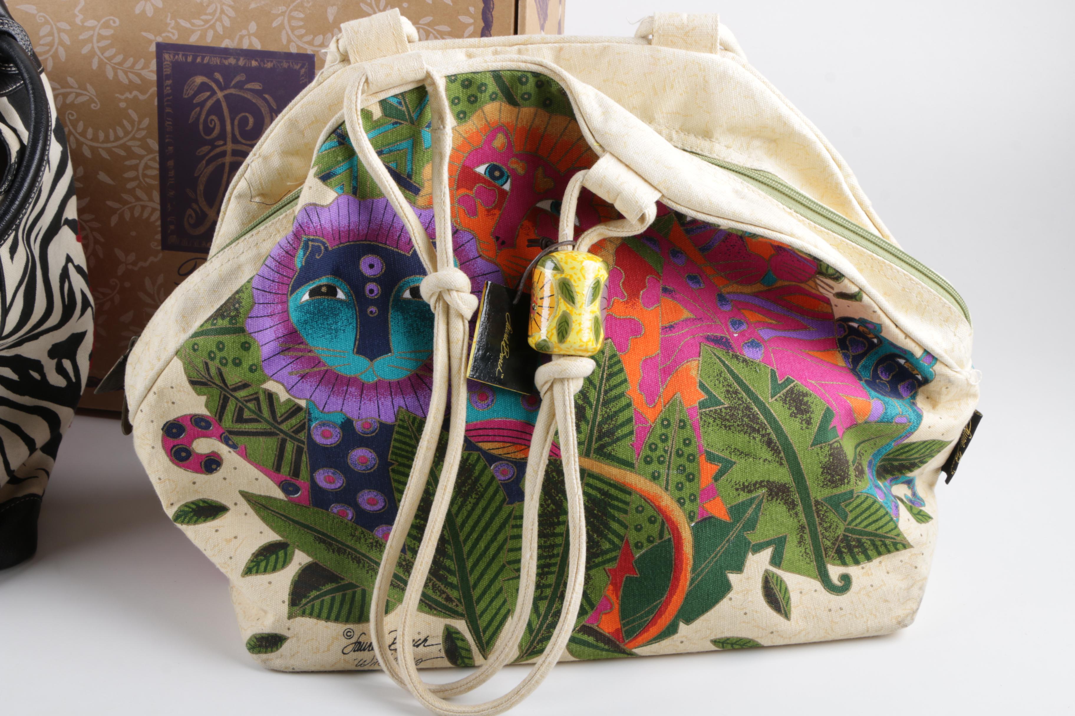 Women's Brighton and Laurel Burch Canvas Shoulder Bags