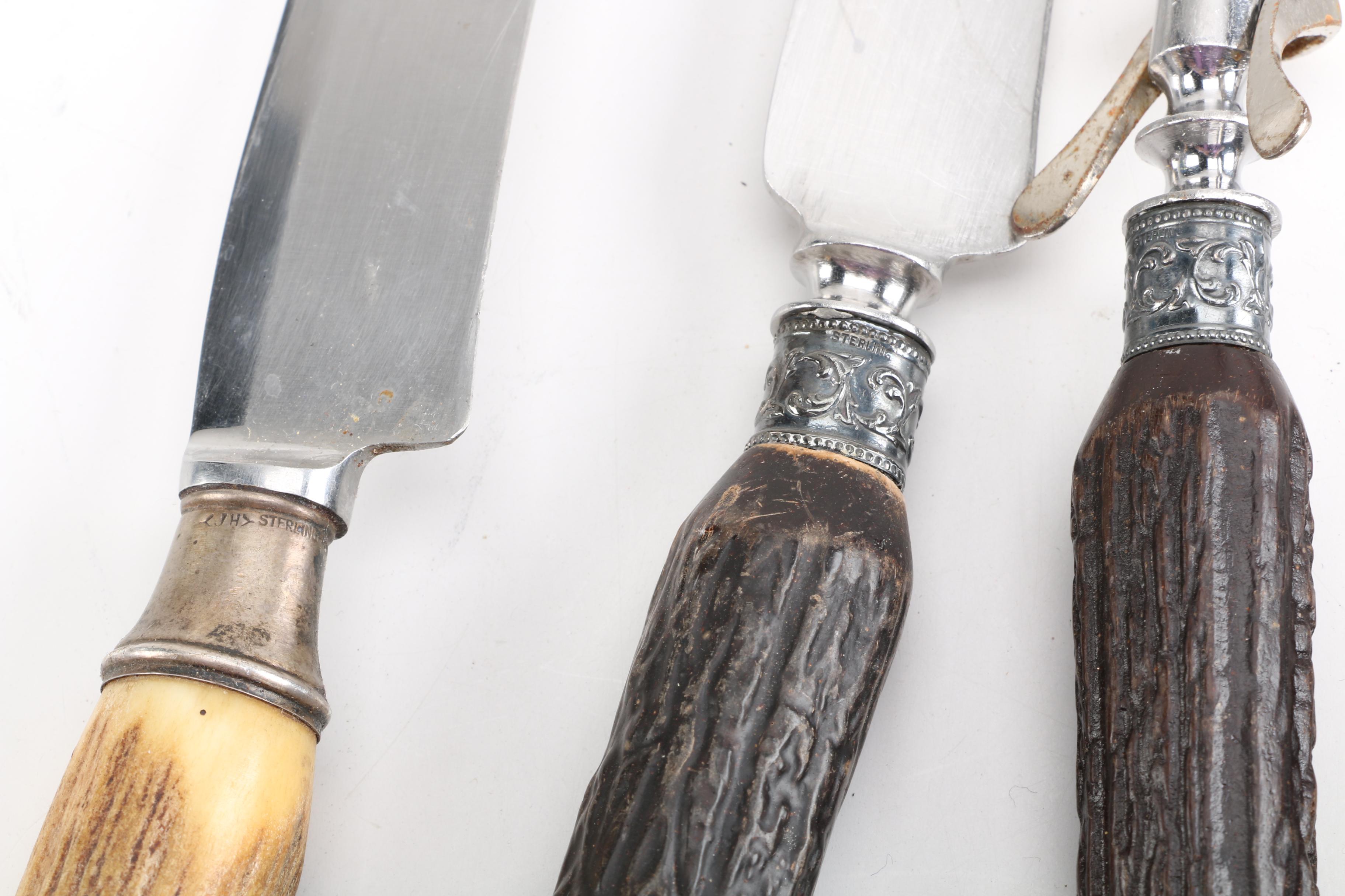 Horn and Sterling Silver Carving Utensils Featuring John Hasselbring