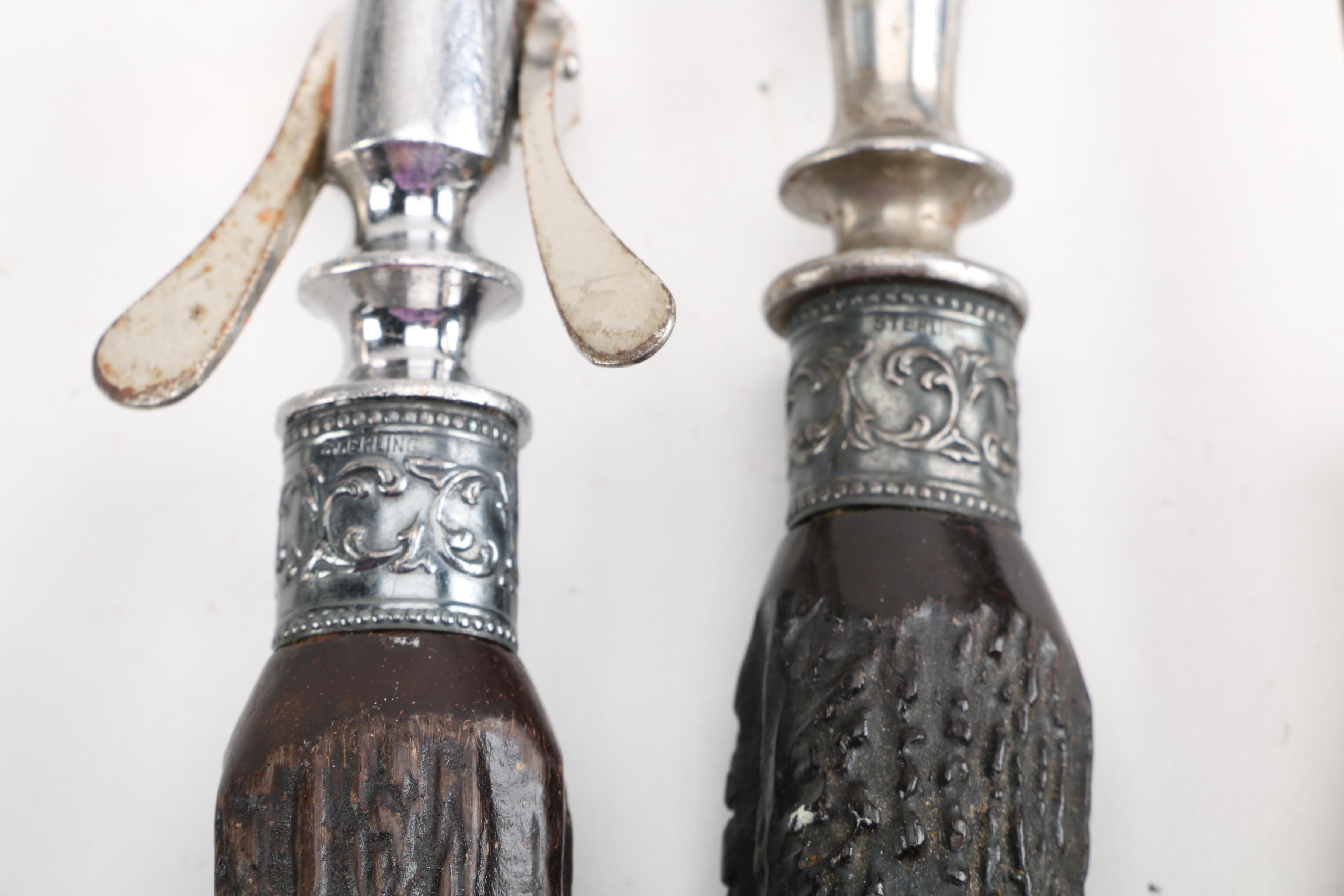 Horn and Sterling Silver Carving Utensils Featuring John Hasselbring