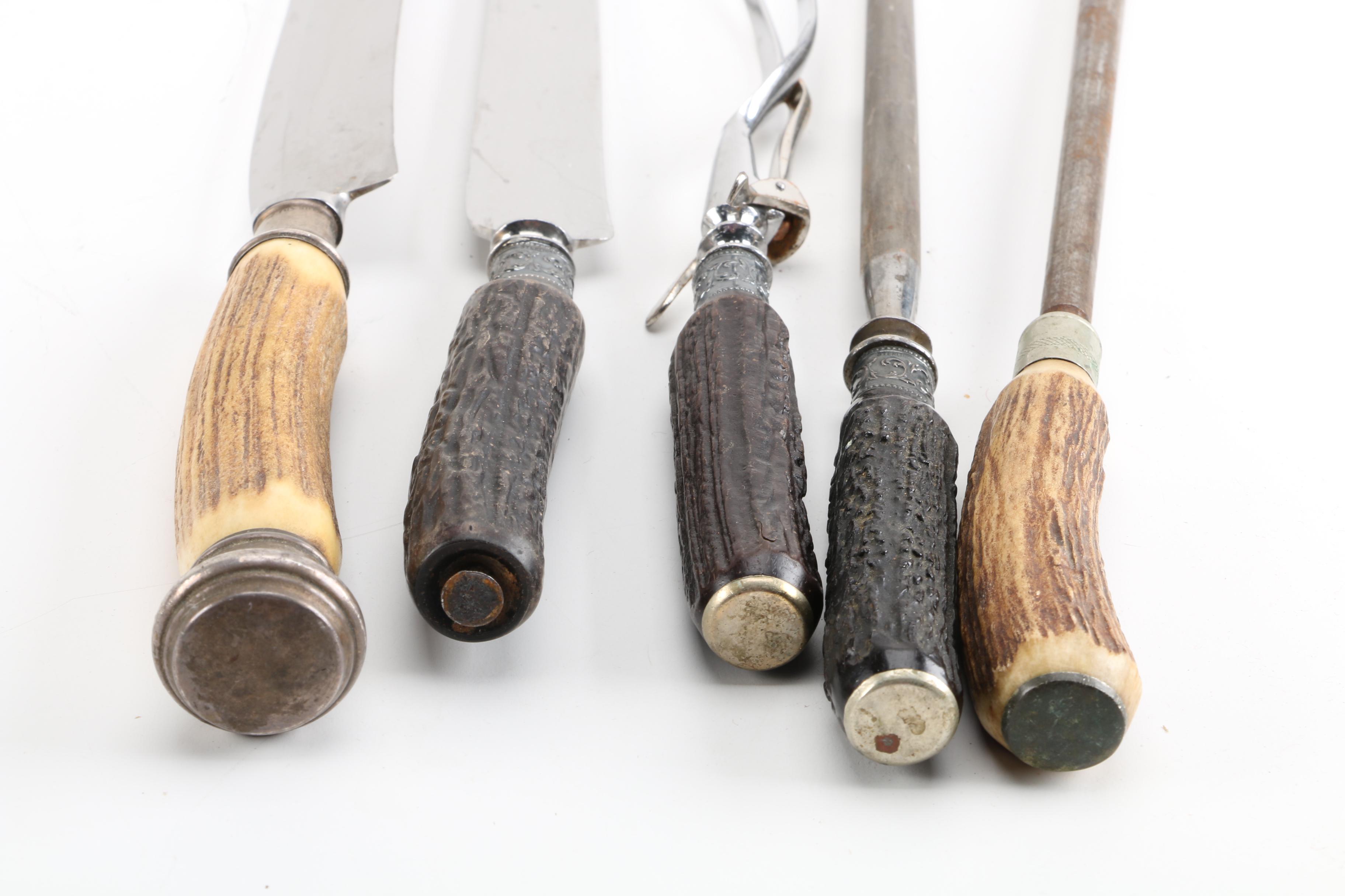 Horn and Sterling Silver Carving Utensils Featuring John Hasselbring