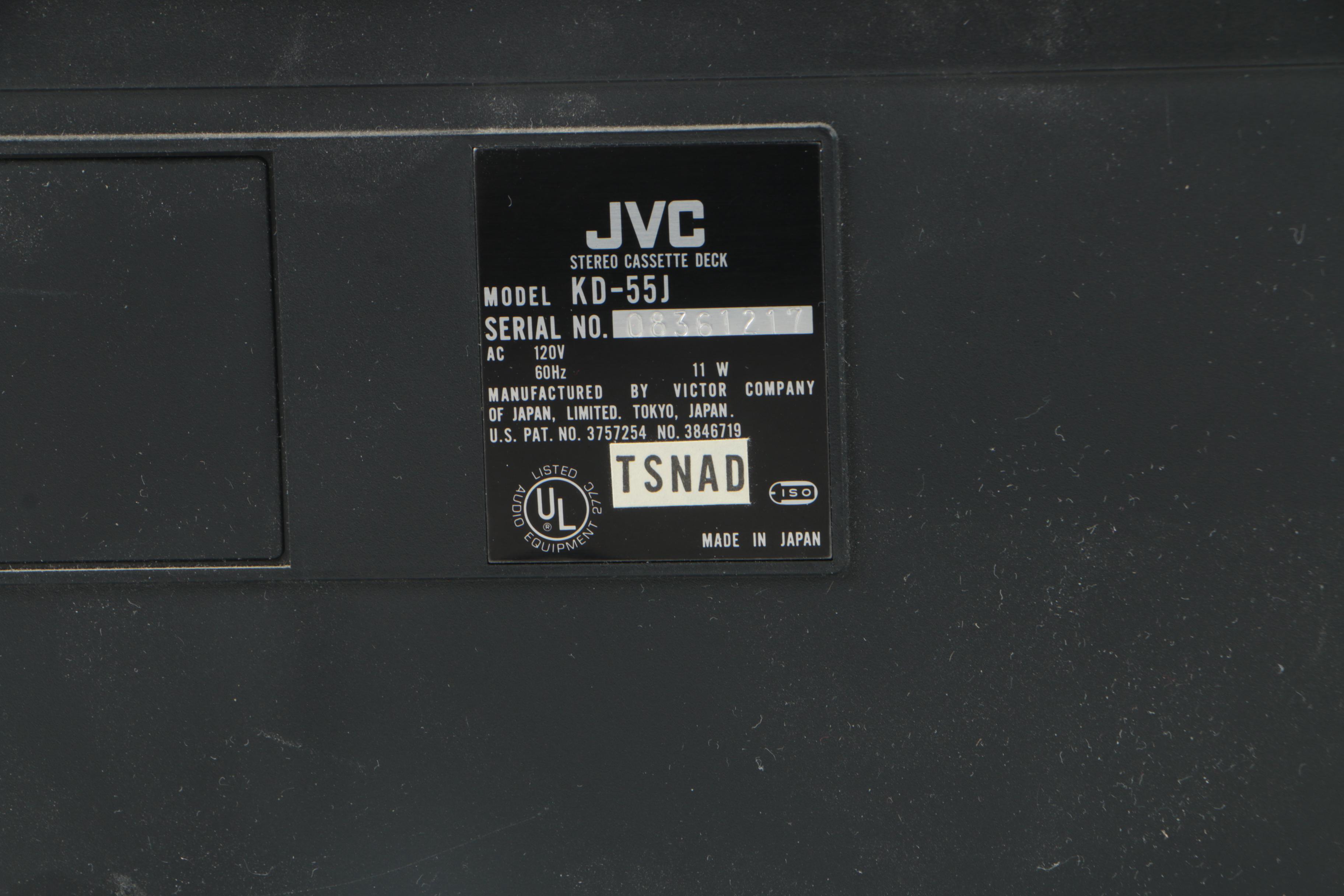 JVC KD-55 Stereo Cassette Deck