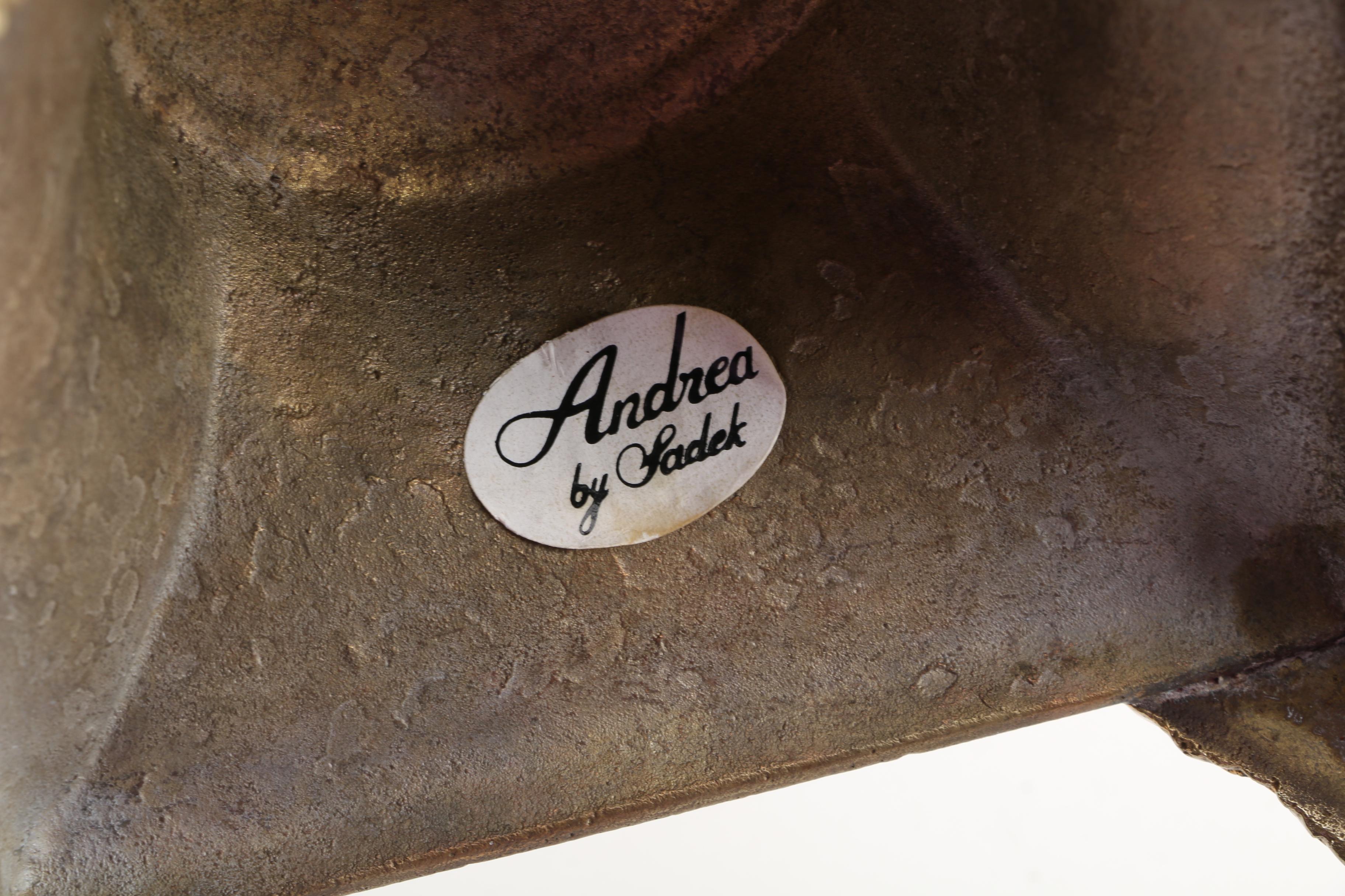 Baldwin Forged Solid Brass Candlesticks and Sadek Footed Bowl