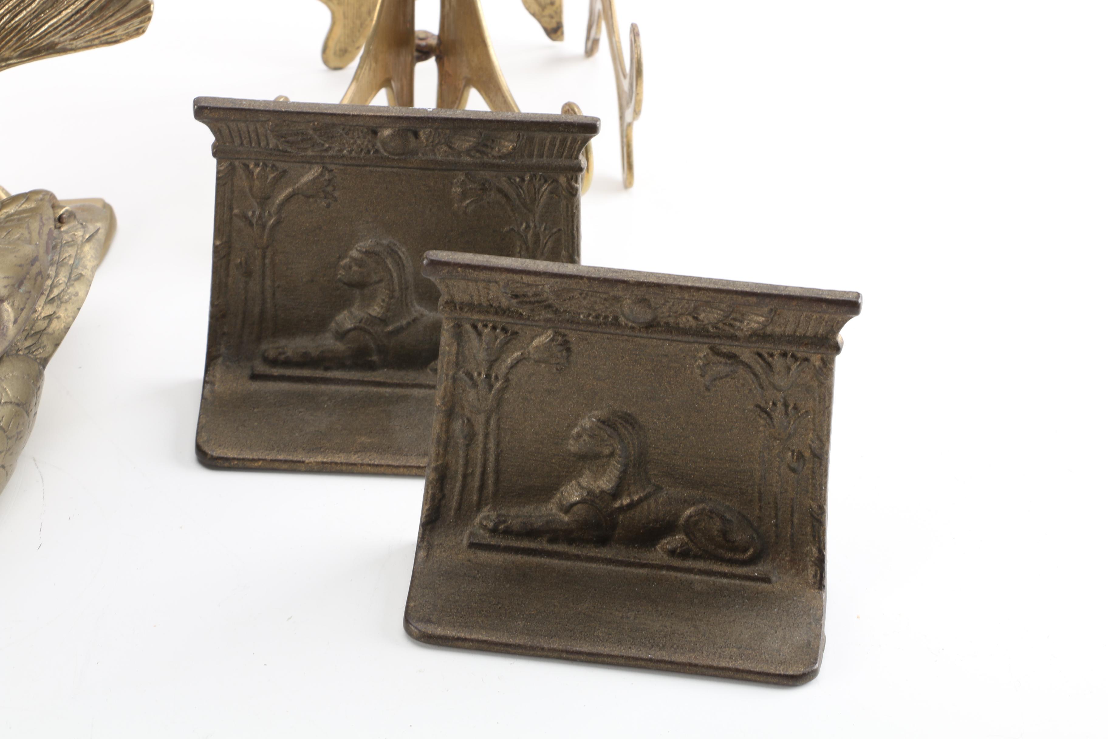 Assorted Decor Including Faber Bros. New York Krome-Kraft Candlestick Holder