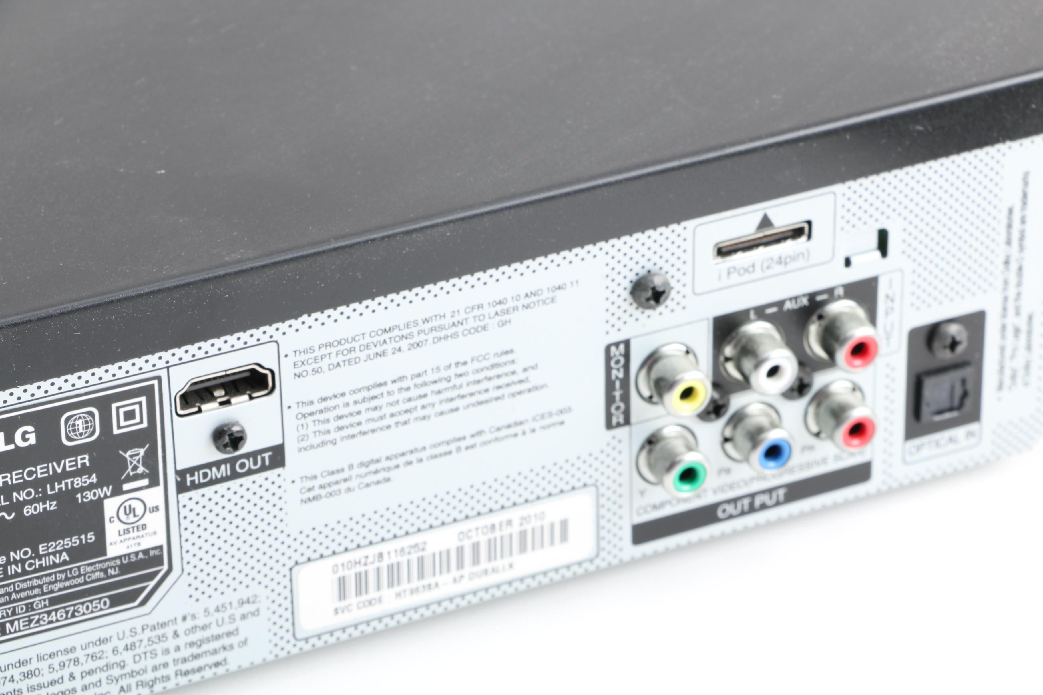 LG Home Theater, Including DVD Receiver and Speaker System