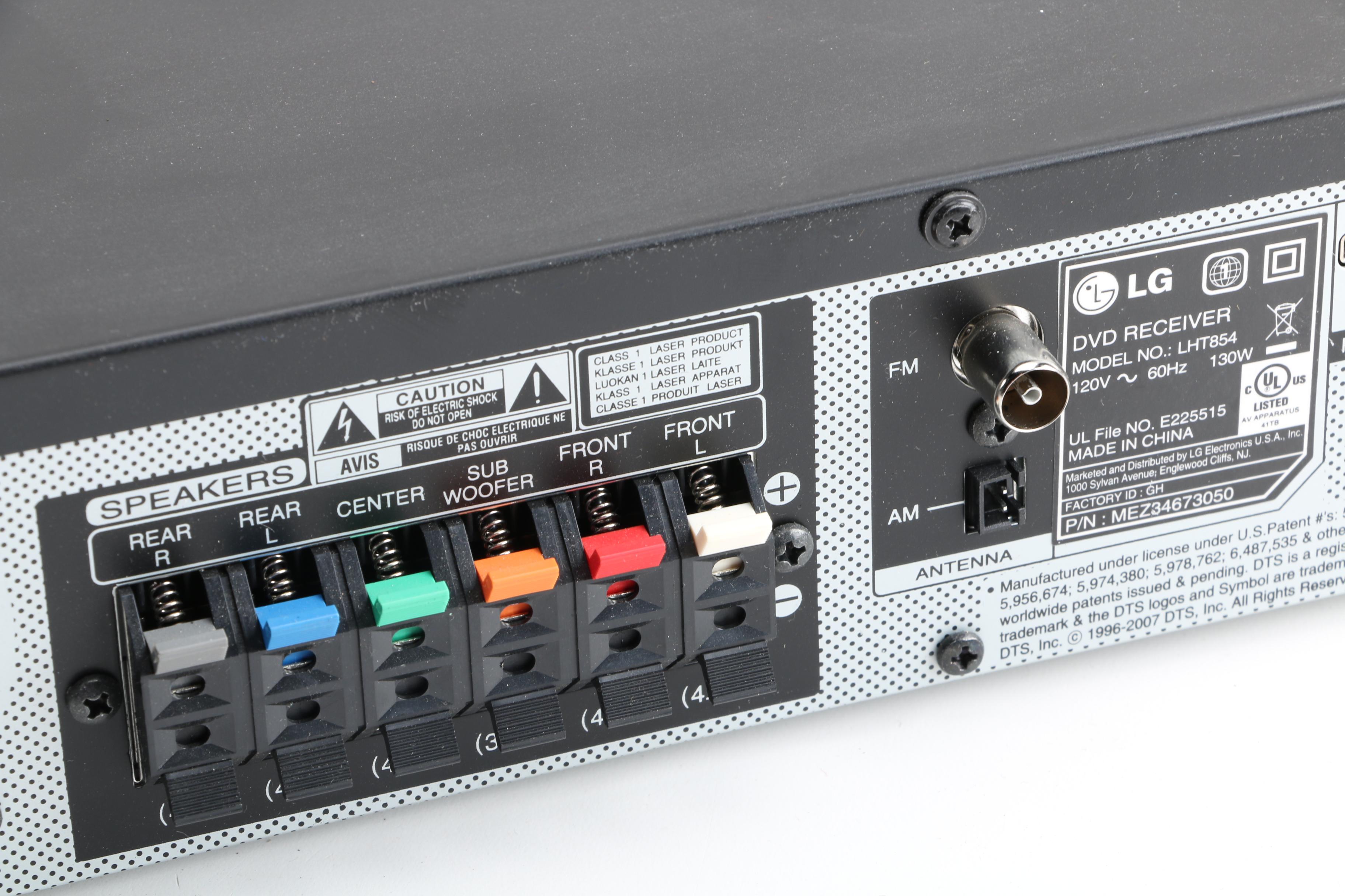 LG Home Theater, Including DVD Receiver and Speaker System