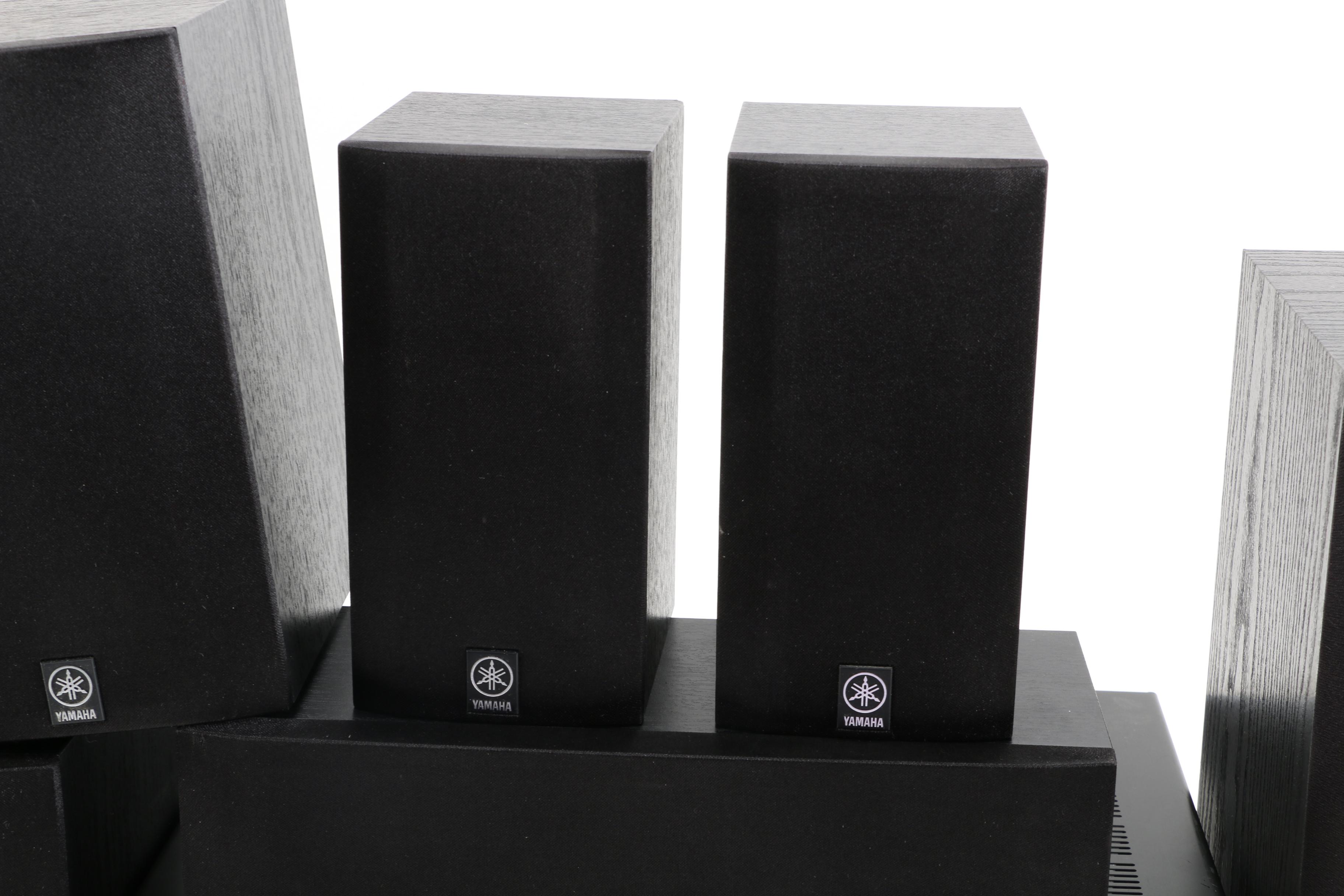 Onkyo HT-R500 Receiver, Onkyo Speaker and Yamaha Speakers