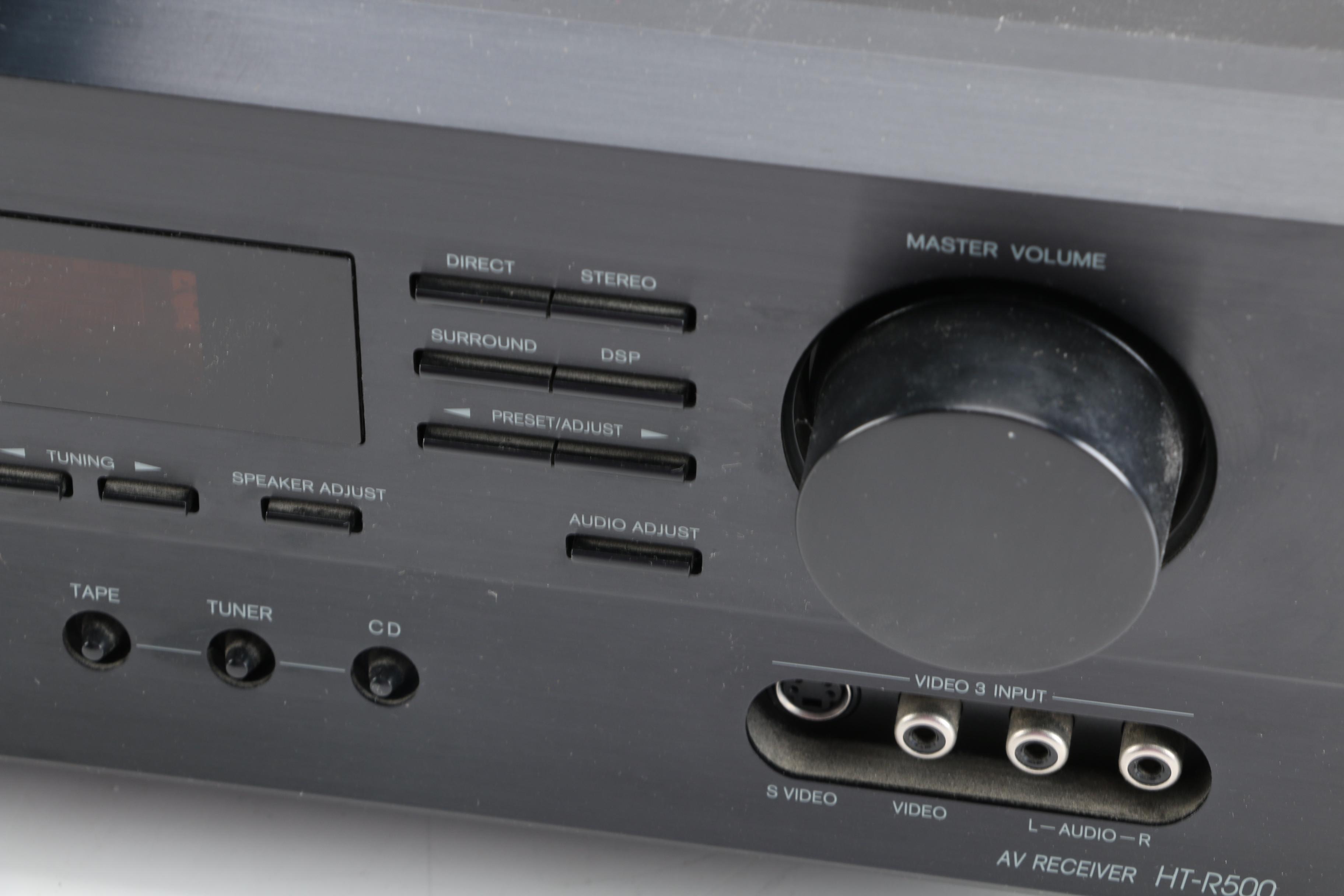 Onkyo HT-R500 Receiver, Onkyo Speaker and Yamaha Speakers