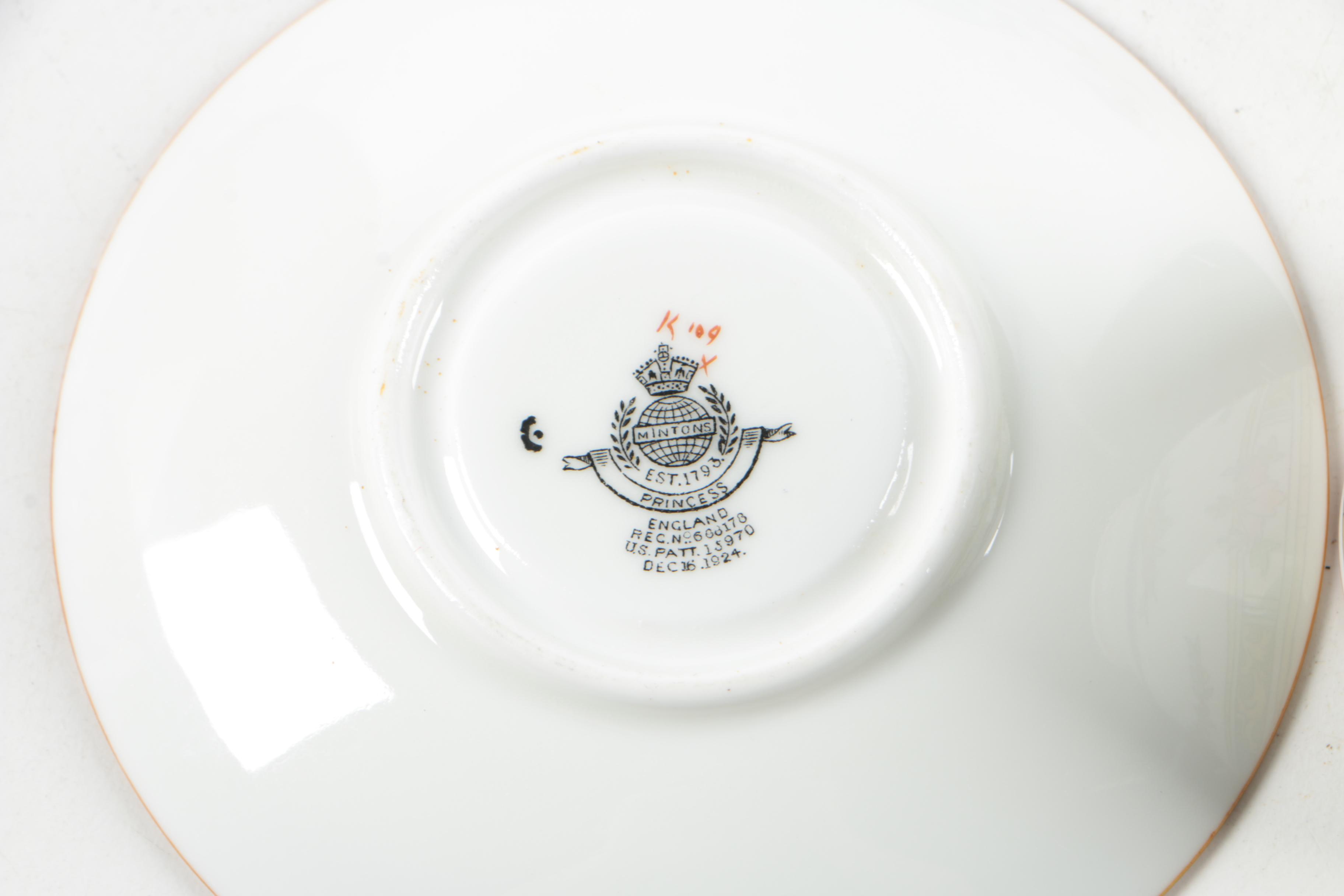 Minton "Princess" Cups and Saucers