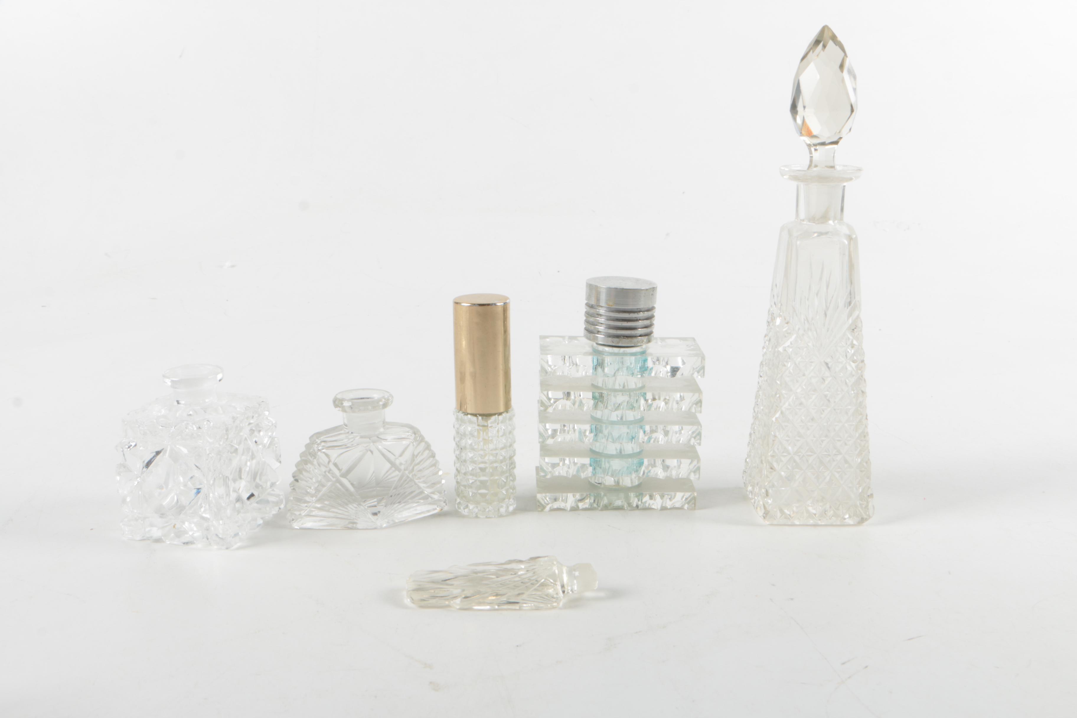 Glass Perfume Bottles Including Vintage Lucretia Vanderbilt