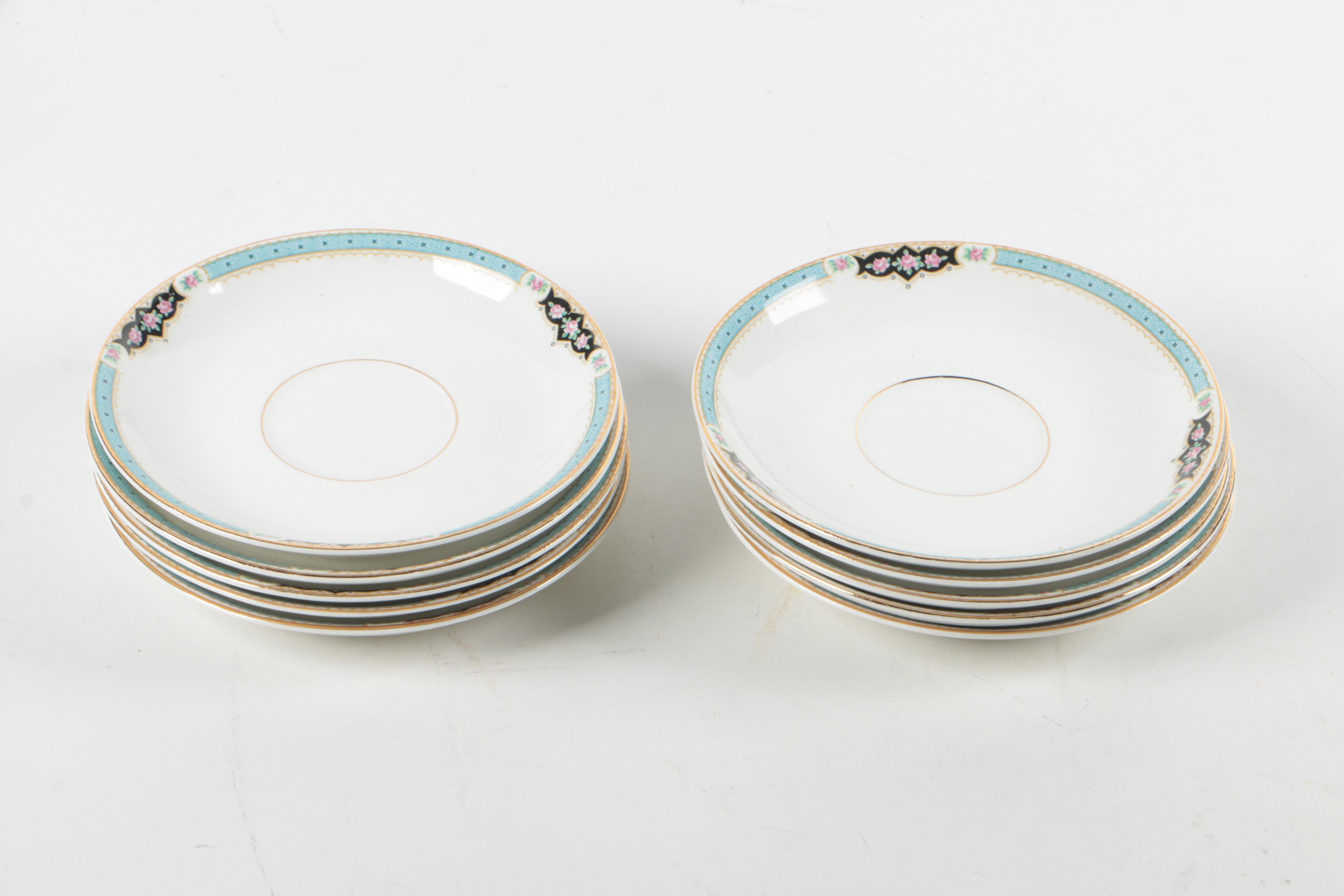 Canonsburg China Cream Soup Bowls and Saucers